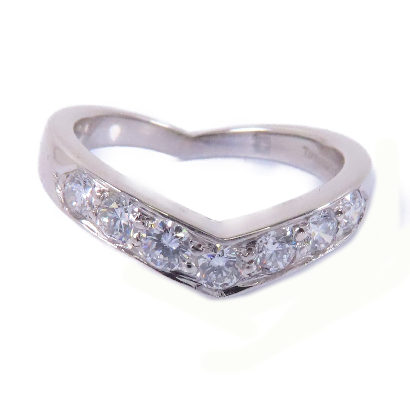 TIFFANY＆CO PT950鉑金Diamond Ring鑽石戒指US#4