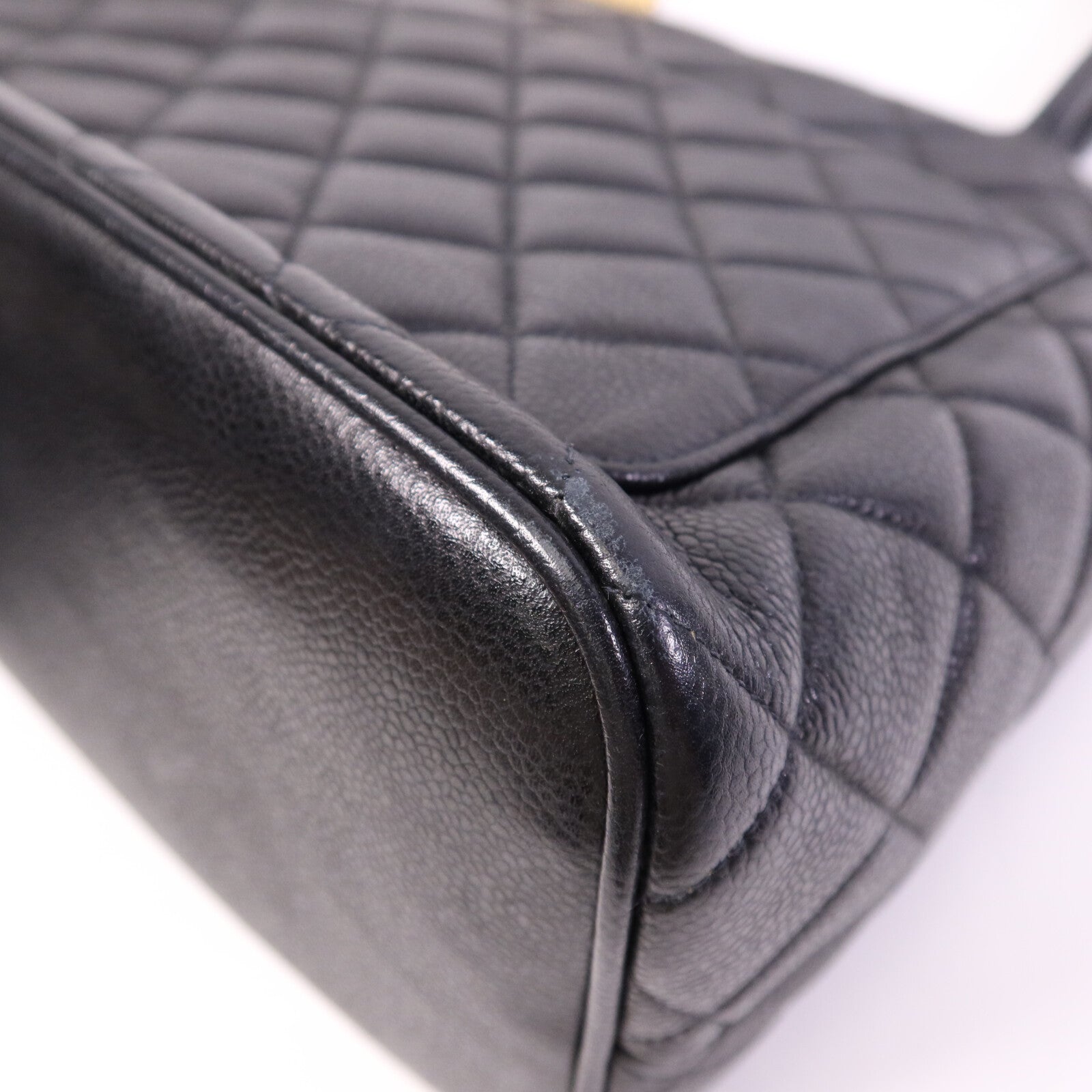 CHANEL 牛皮皮革Vintage Tote Bag金扣手挽袋