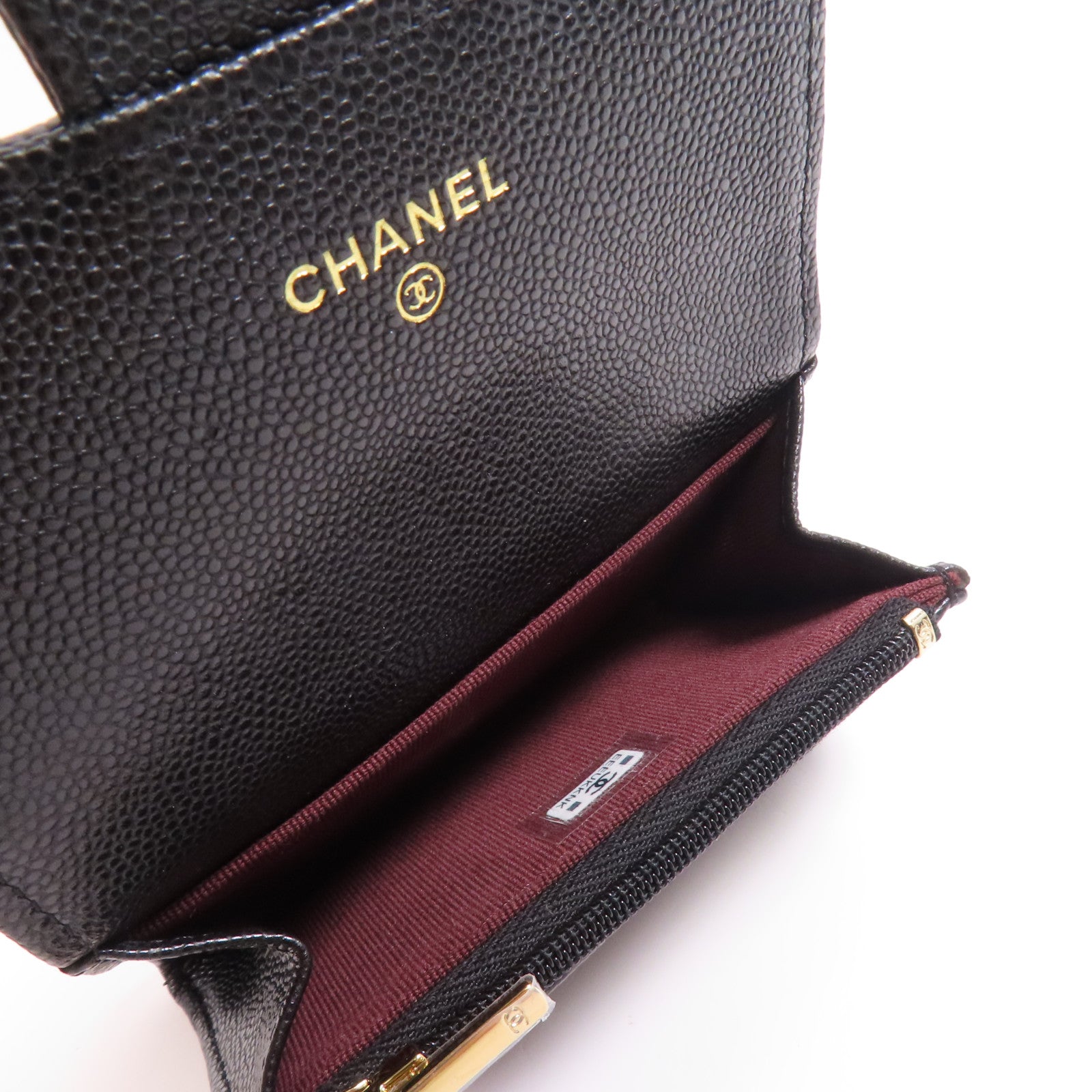 CHANEL 牛皮皮革Coins Case金扣零錢包