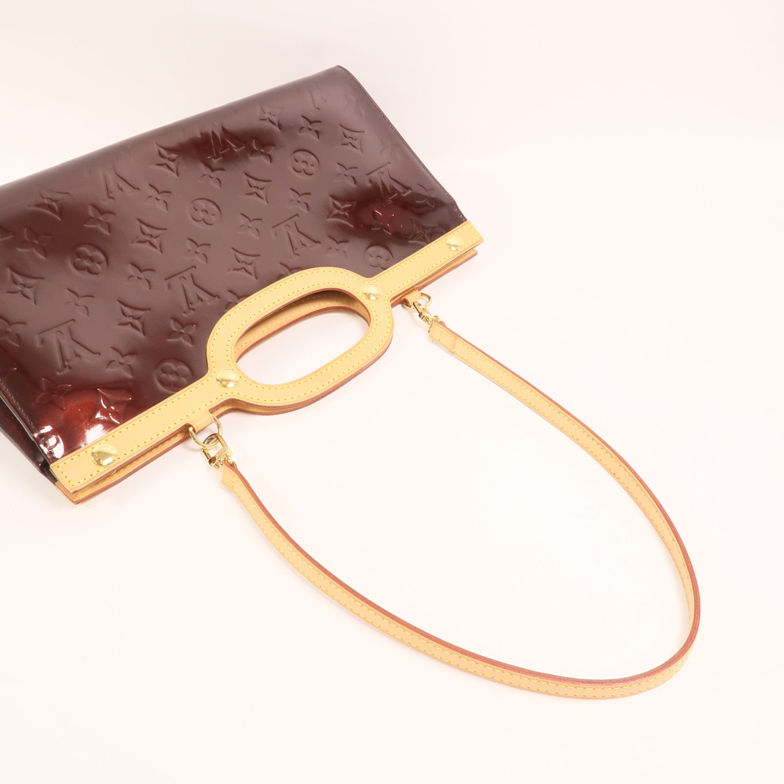 LOUIS VUITTON Monogram Vernis Roxbury Drive金扣手挽肩背兩用袋