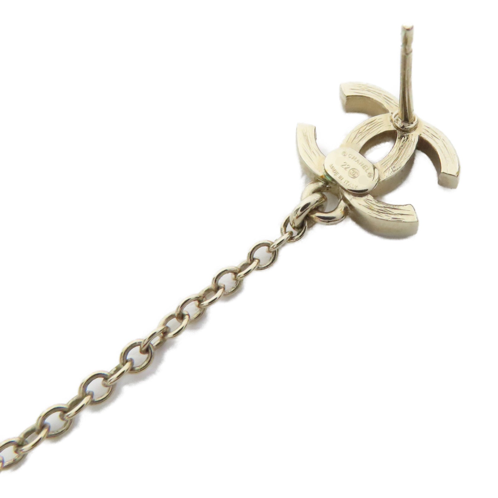 CHANEL 金屬Earring耳環金色