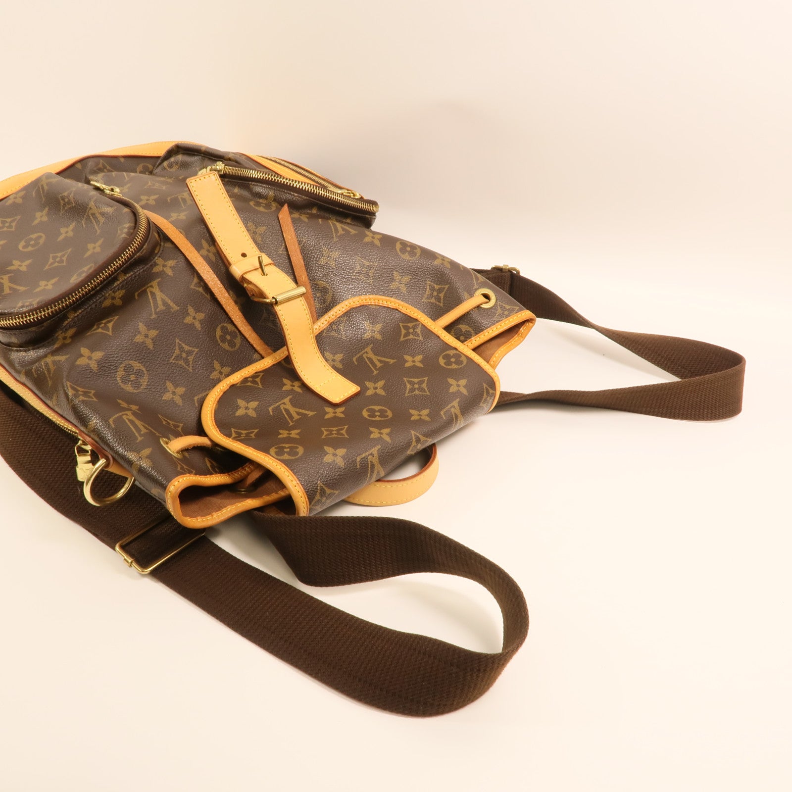 LOUIS VUITTON Monogram Sac A Dos Bosphore金扣背包棕色
