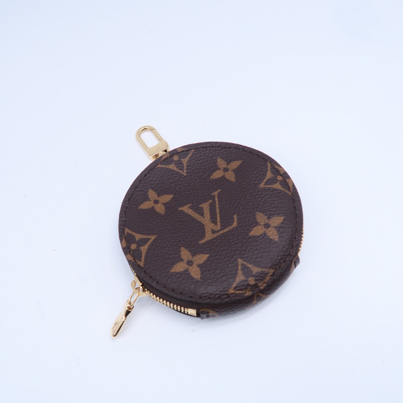 LOUIS VUITTON Monogram Pochette Accessoires金扣手挽肩背兩用袋啡色/粉紅色