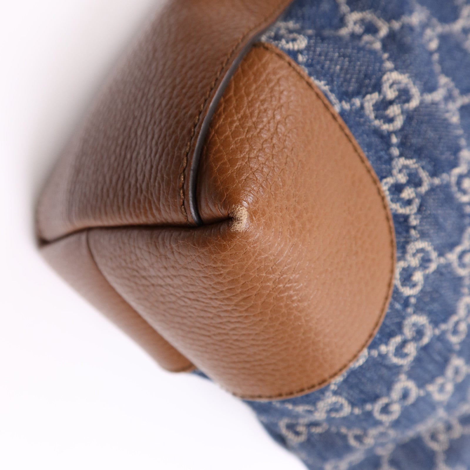 GUCCI 牛仔布Tote Bag金扣手挽袋