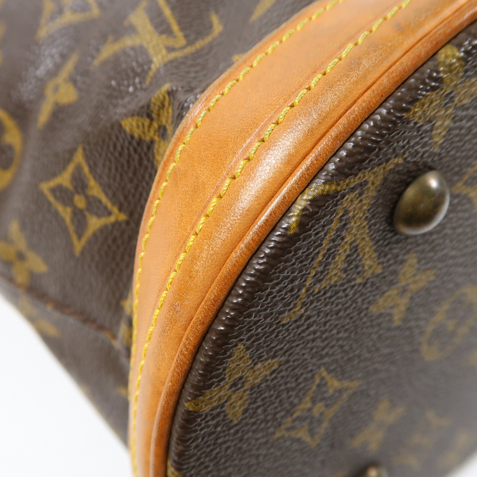 LOUIS VUITTON Monogram Bucket PM金扣肩背袋啡色