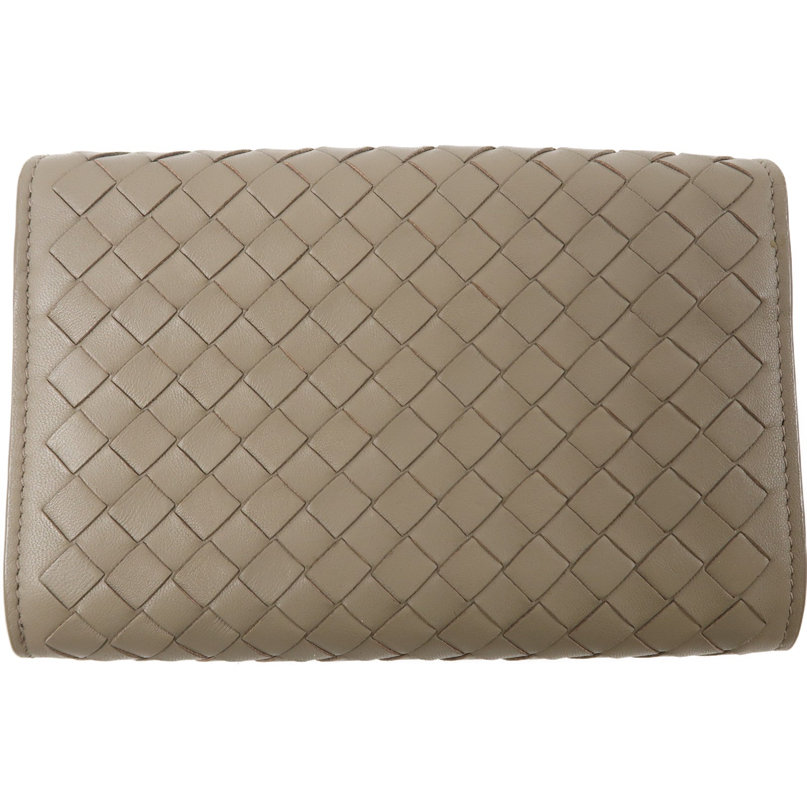 BOTTEGA VENETA 羊皮皮革Wallet銀扣錢包灰色