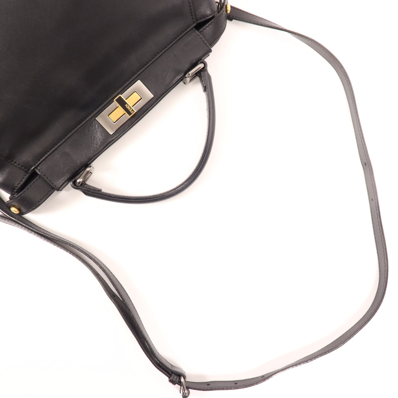 FENDI 牛皮皮革Peekaboo手挽肩背兩用袋