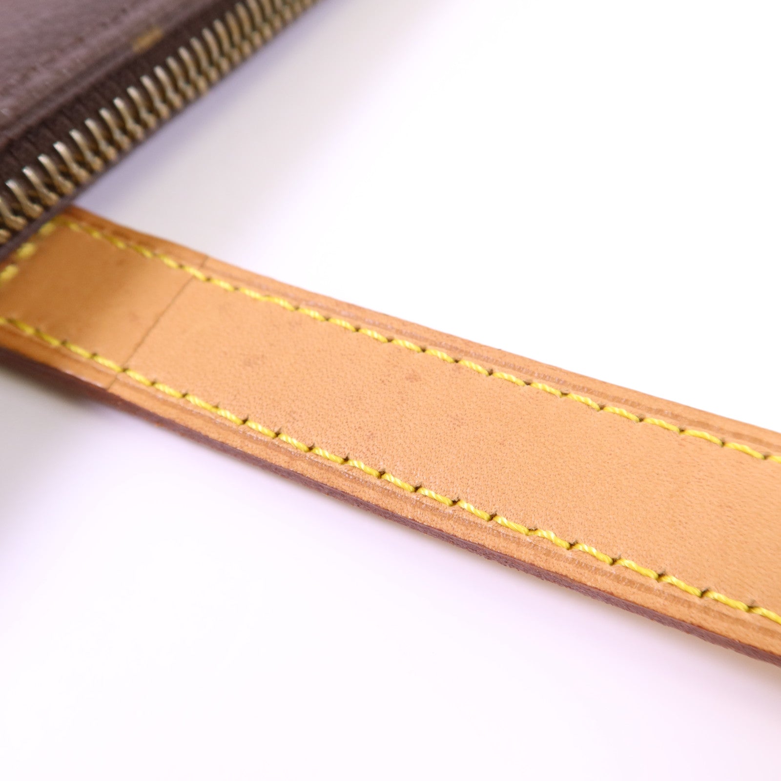 LOUIS VUITTON Monogram Cabas Mezzo金扣肩背袋棕色