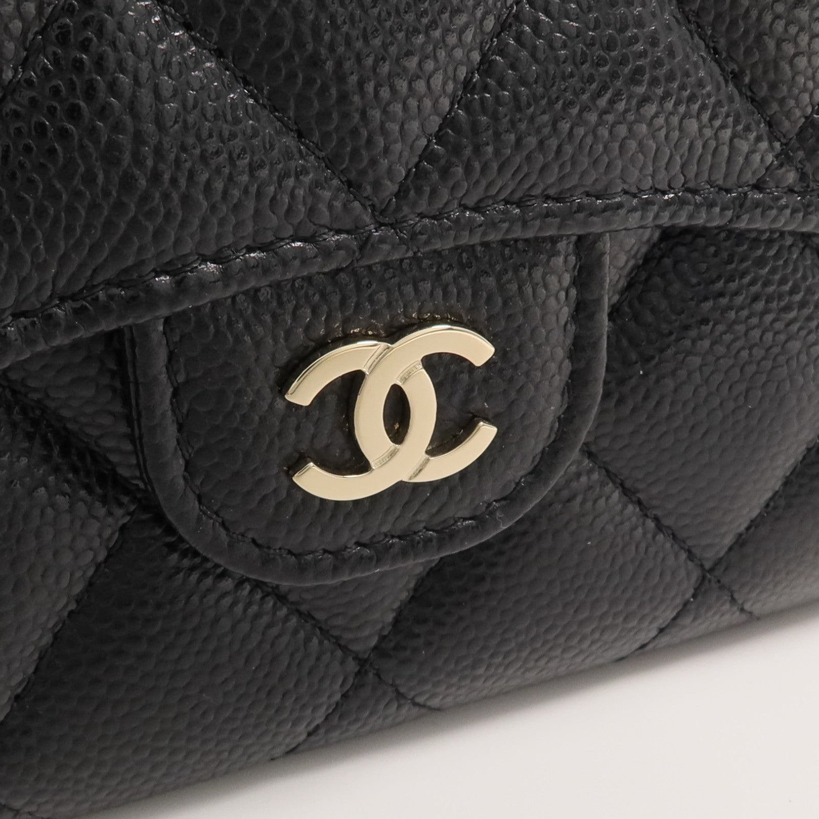 CHANEL 牛皮皮革Card Case金扣卡片套