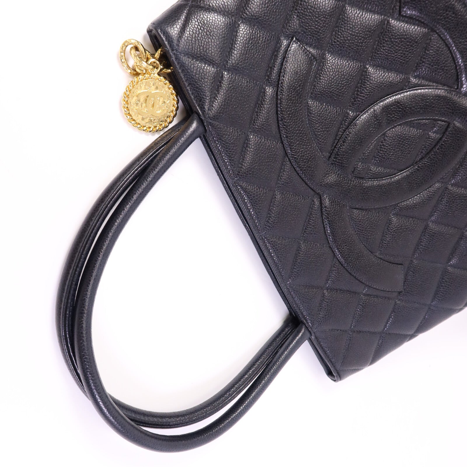 CHANEL 牛皮皮革Vintage Tote Bag金扣手挽袋