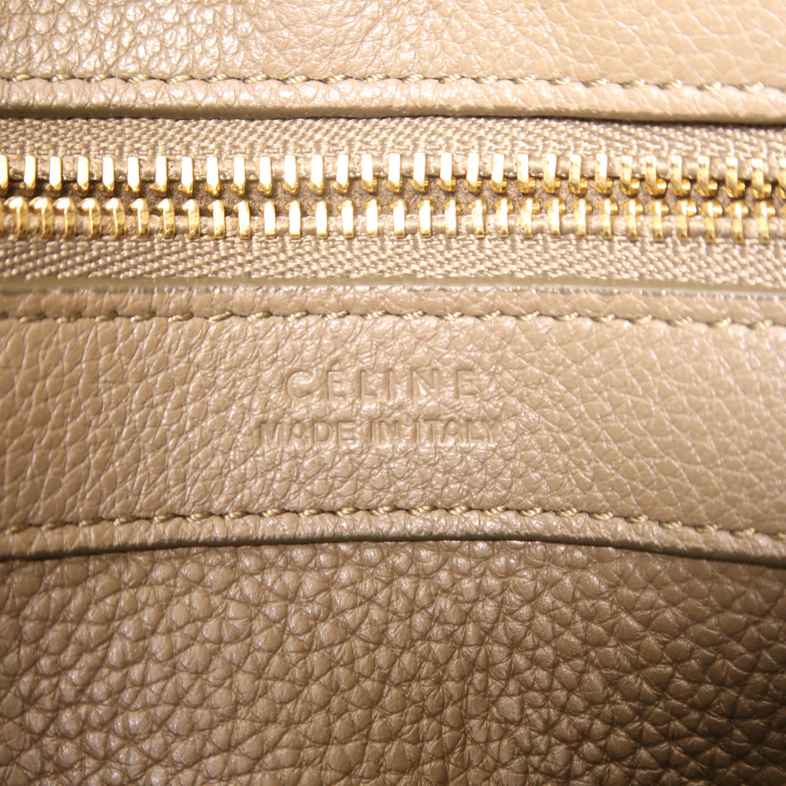 CELINE 牛皮皮革Tote Bag肩背袋灰色