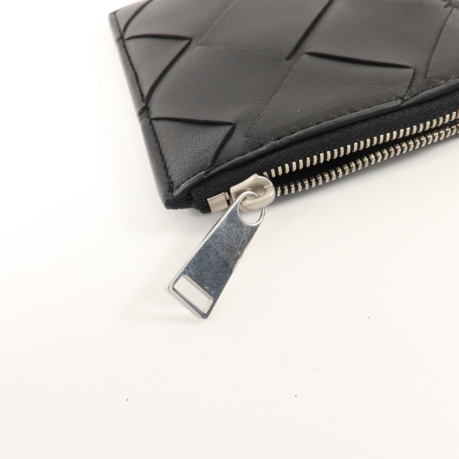 BOTTEGA VENETA 織紋皮革Wallet銀扣錢包