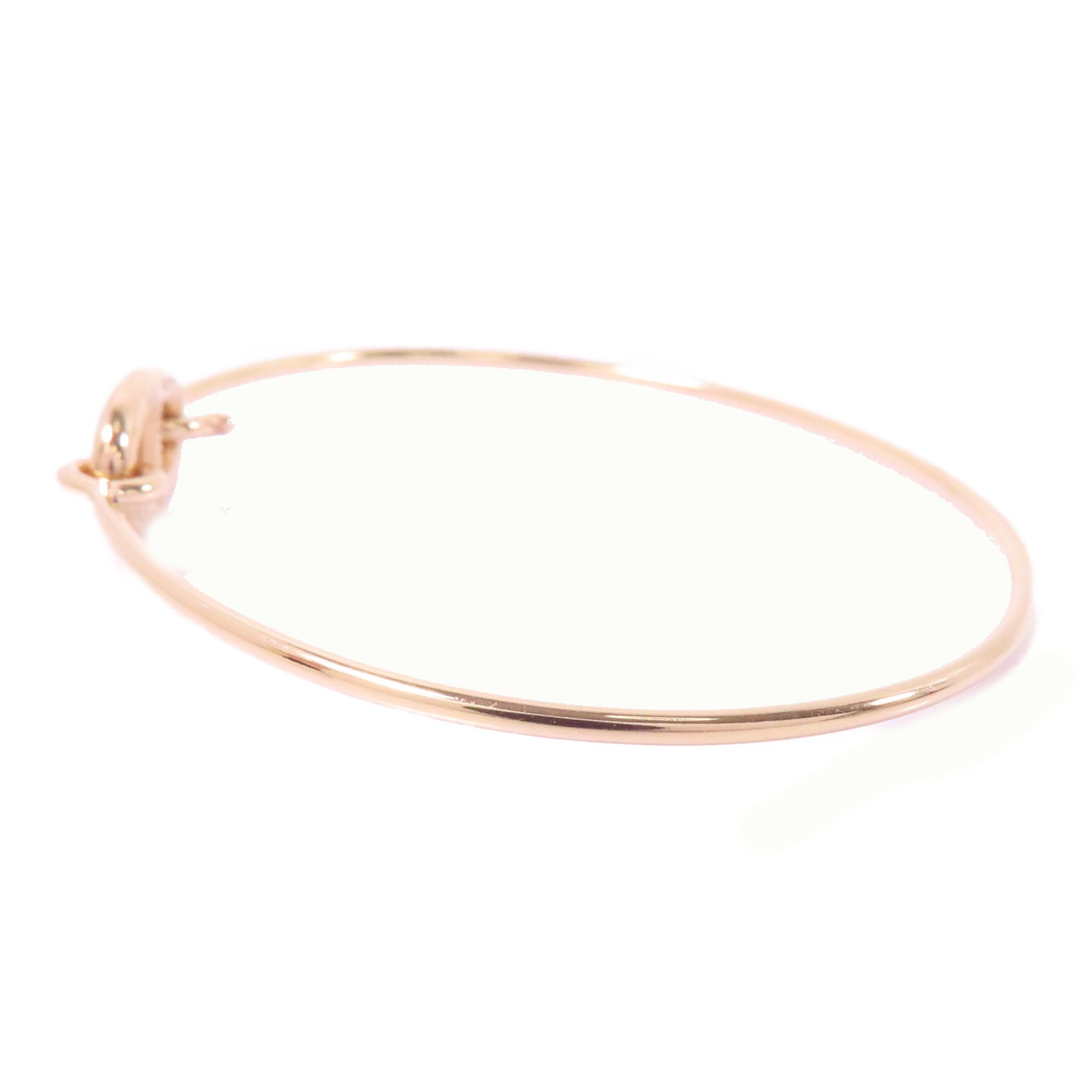 HERMES 18K玫瑰金Ronde Chaine Bracelet手鐲金色