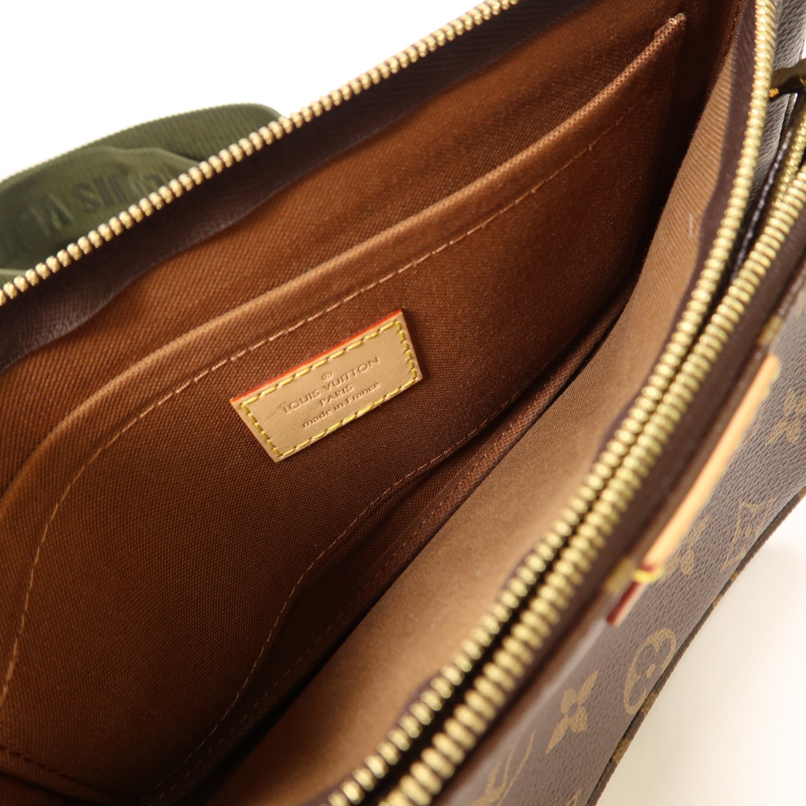 LOUIS VUITTON Monogram Multi Pochette Accessoires金扣肩背袋棕色