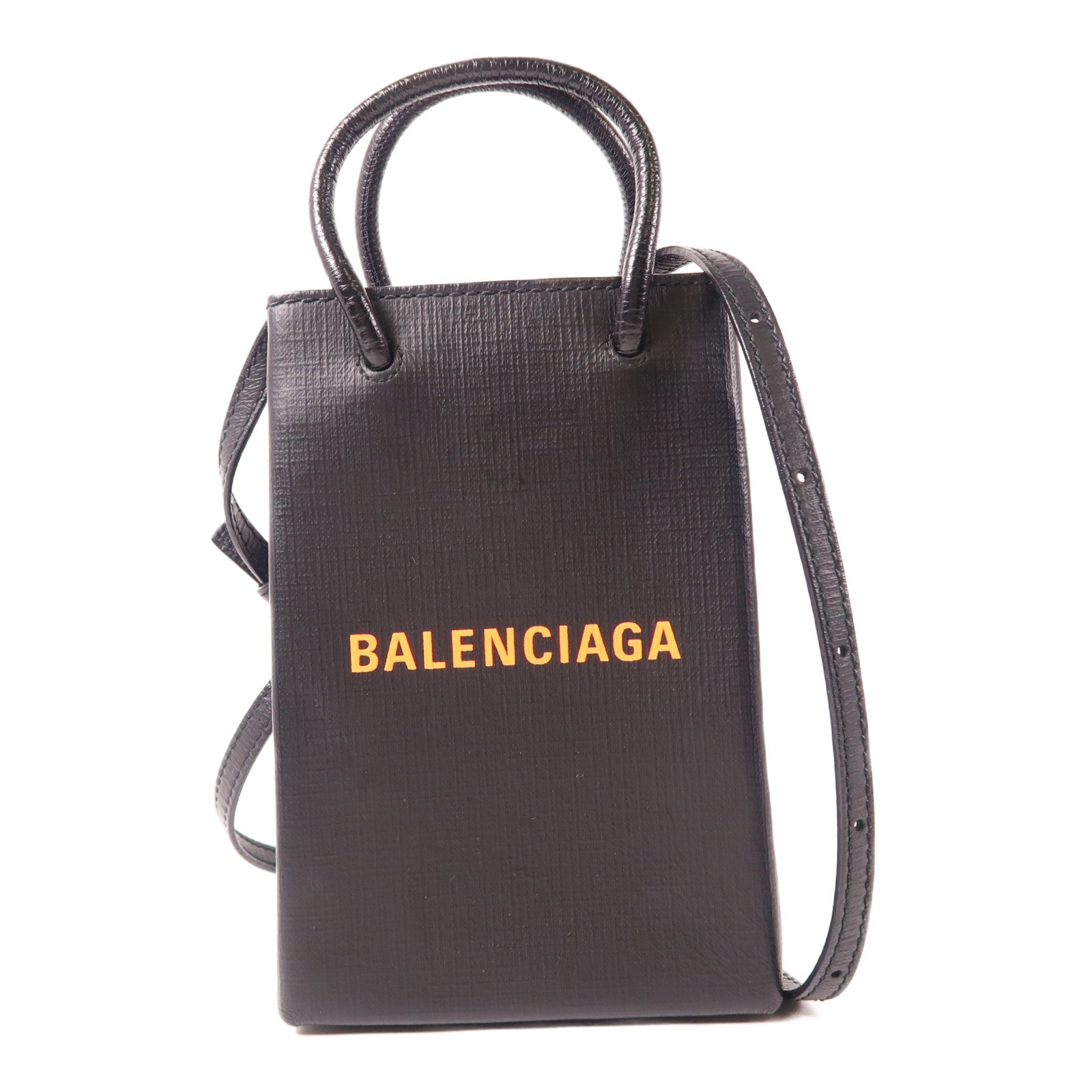 BALENCIAGA 【激減優惠】牛皮皮革2 Way Shoulder銀扣手挽肩背兩用袋