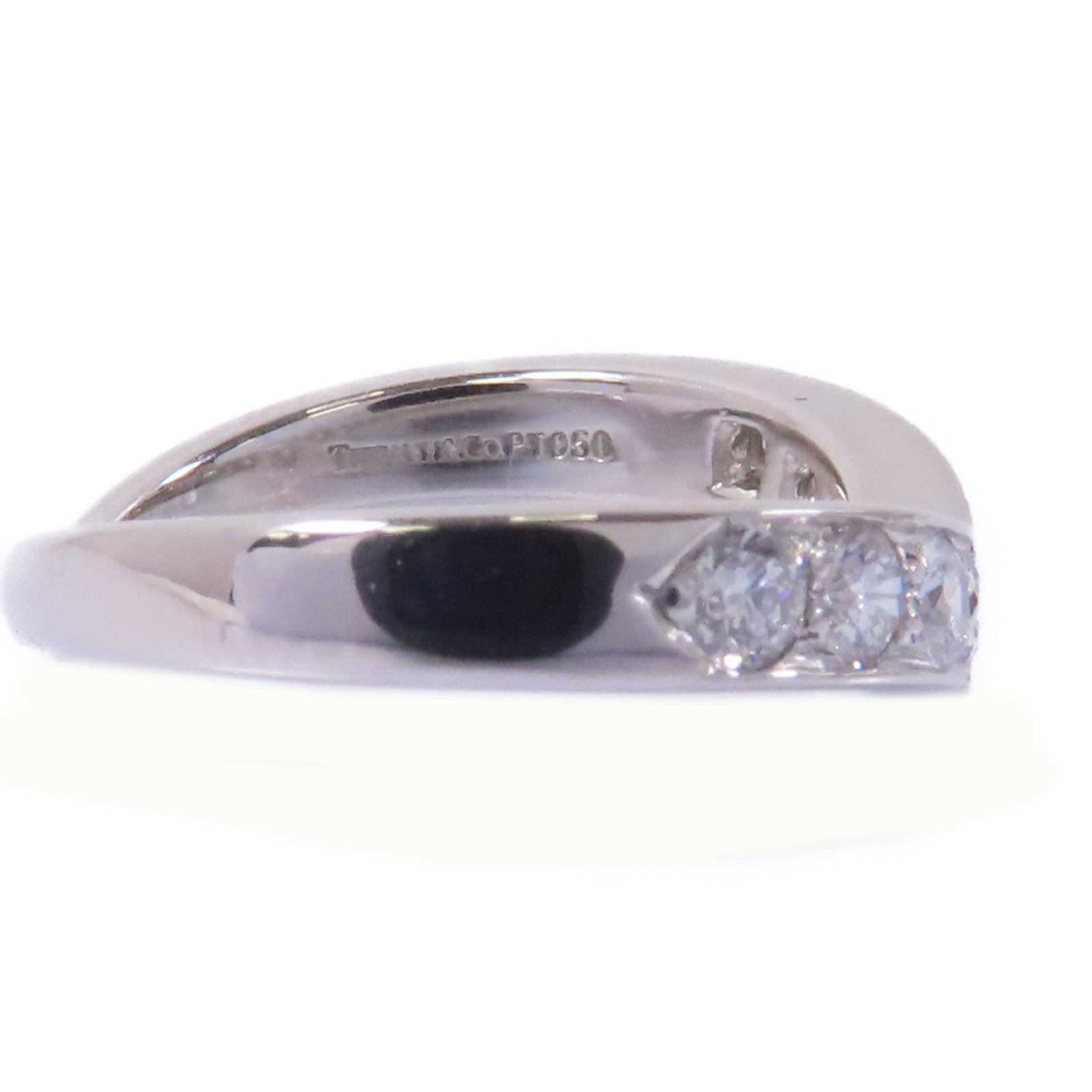 TIFFANY＆CO PT950鉑金Diamond Ring鑽石戒指US#4
