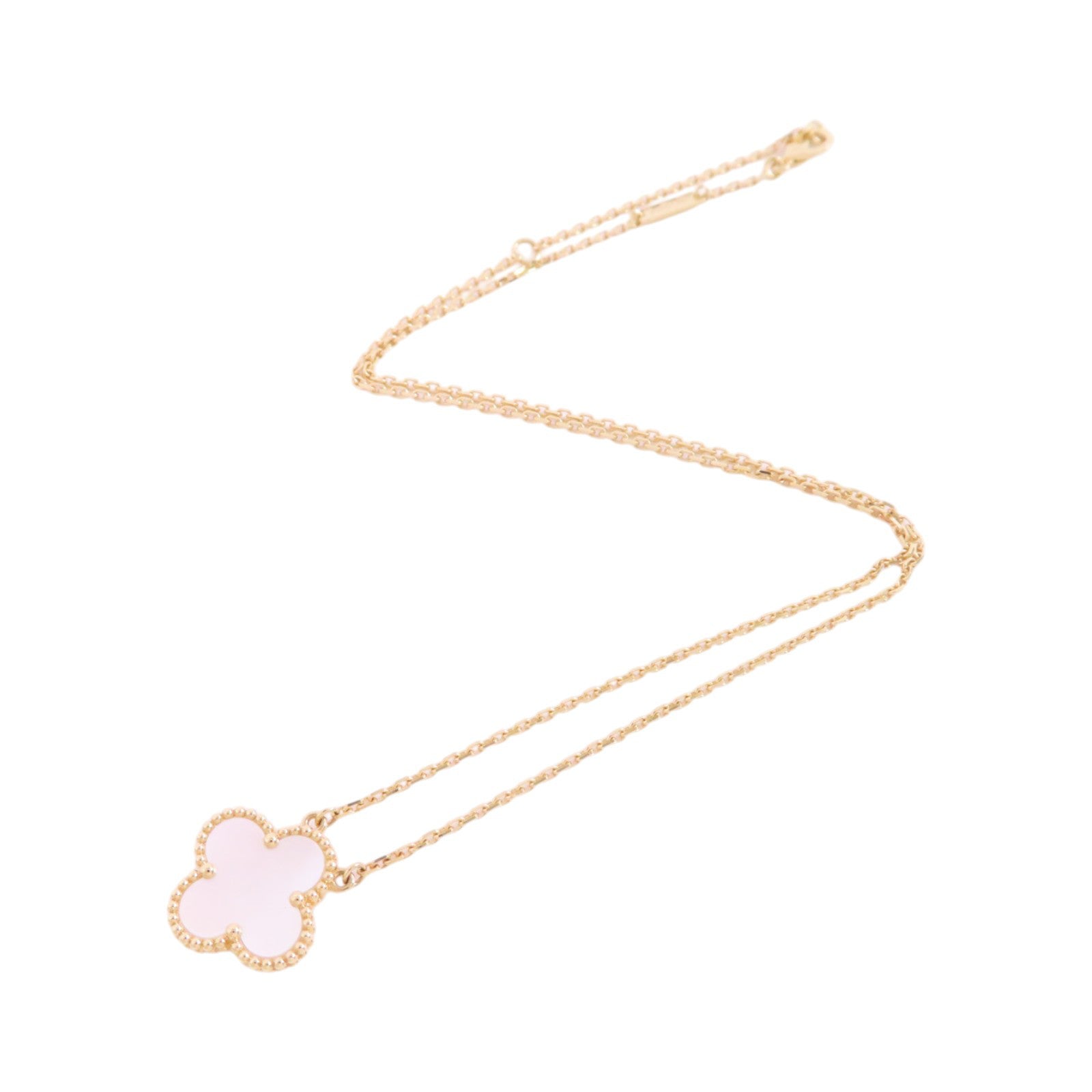 Van Cleef & Arpels 18K玫瑰金/珍珠母Vintage Alhambra MOP Pendant Necklace項鏈
