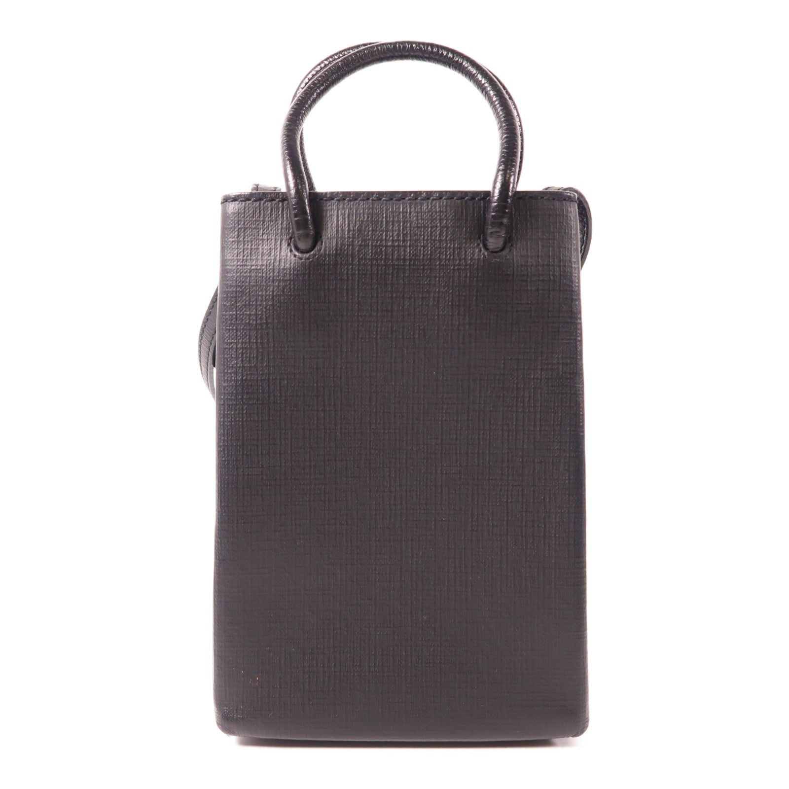 BALENCIAGA 牛皮皮革2 Way Shoulder銀扣手挽肩背兩用袋