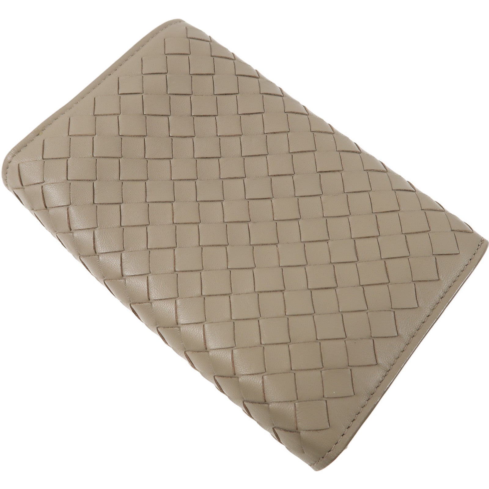 BOTTEGA VENETA 羊皮皮革Wallet銀扣錢包灰色