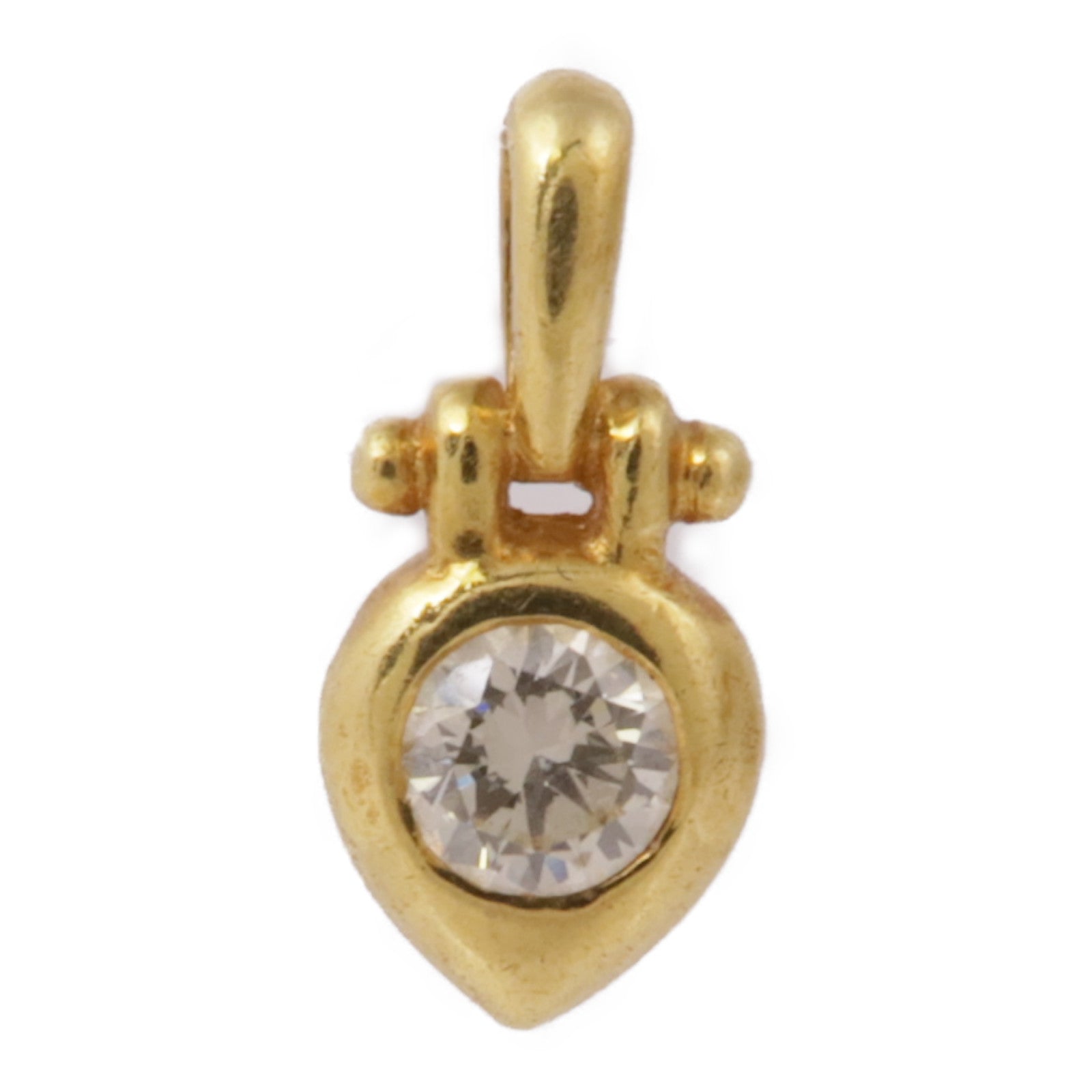JEWELRY 18K黃金Diamond Pendant Top鑽石吊墜