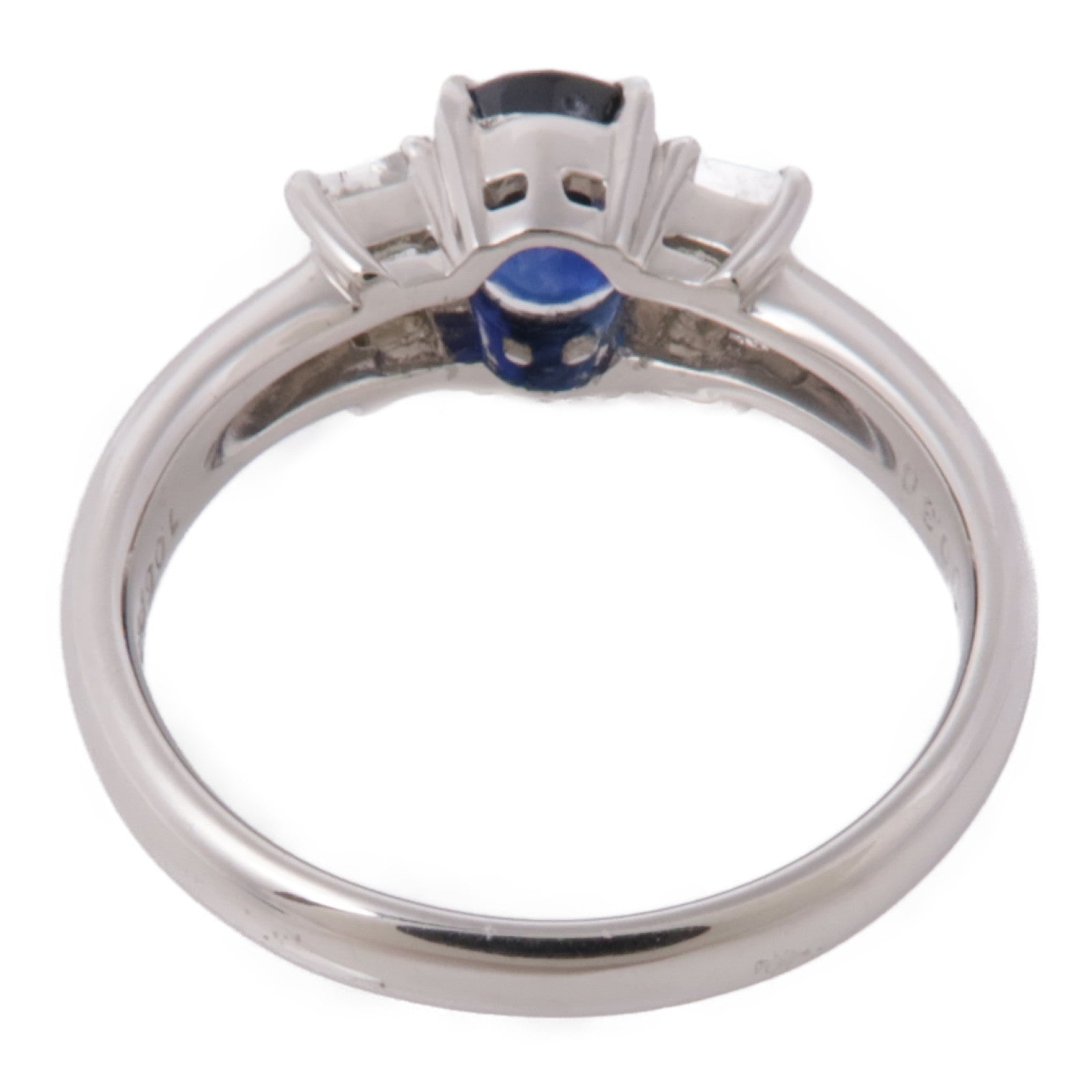 JEWELRY PT900鉑金Sapphire/Diamond Ring藍寶石/鑽石戒指US#5.25