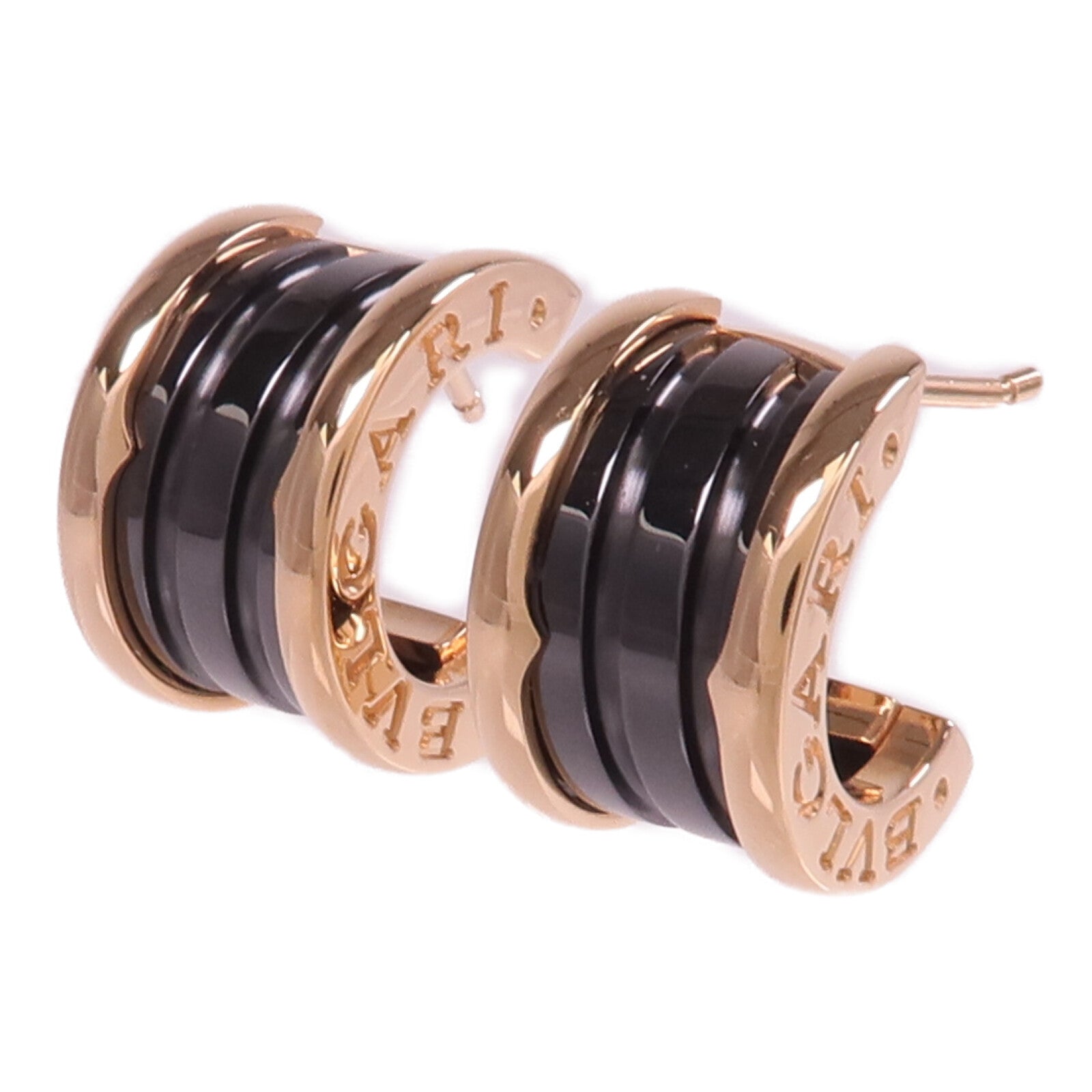 BVLGARI 18K玫瑰金/陶瓷B.zero1 Earrings耳環