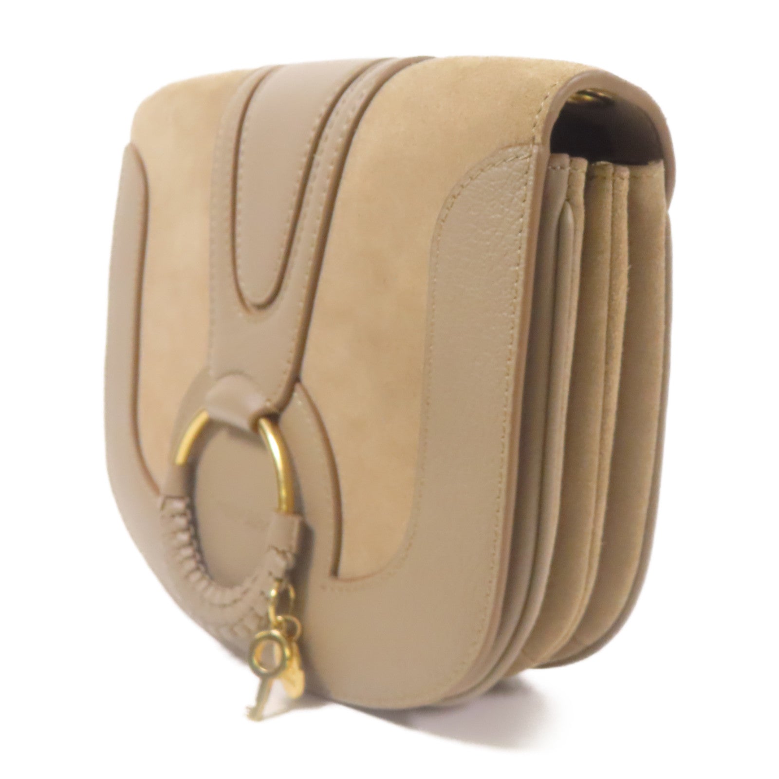 SEE BY CHLOE 麂皮/牛皮皮革Shoulder Bag金扣肩背袋