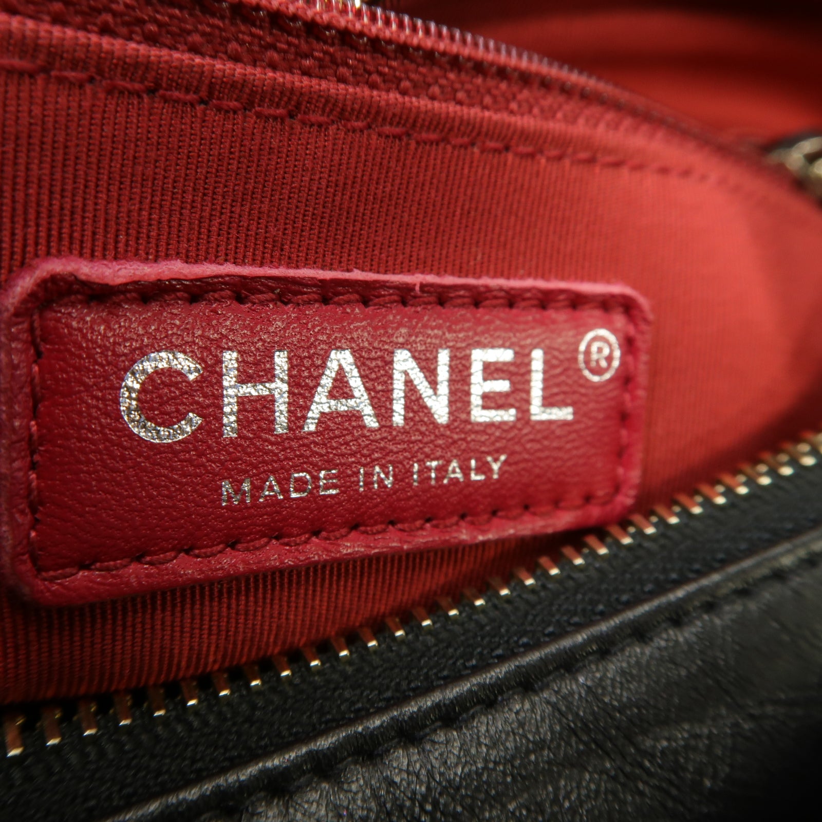 CHANEL 【清倉大減價】菱格牛皮皮革Gabrielle金銀扣鏈帶肩背袋黑色