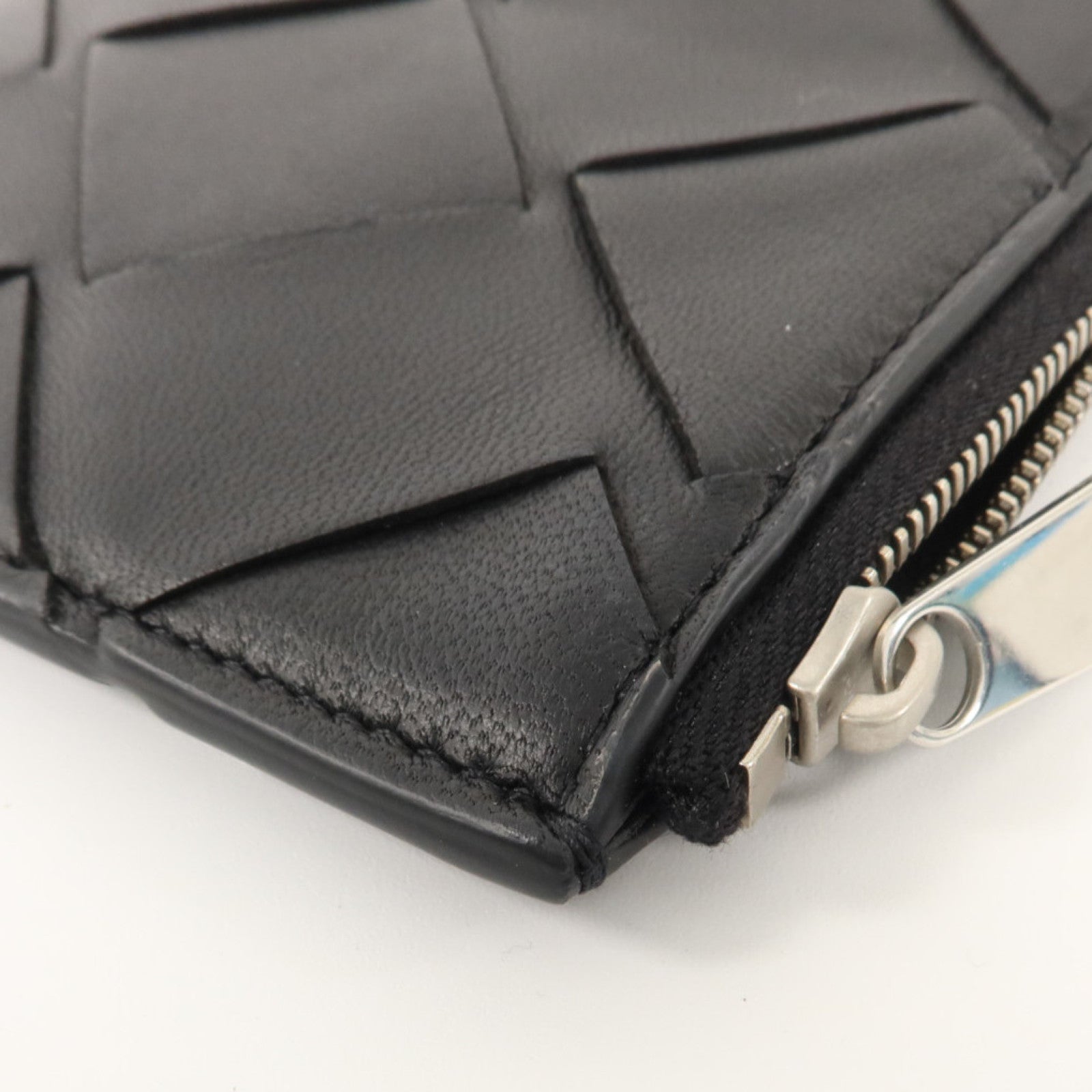 BOTTEGA VENETA 織紋皮革Wallet銀扣錢包