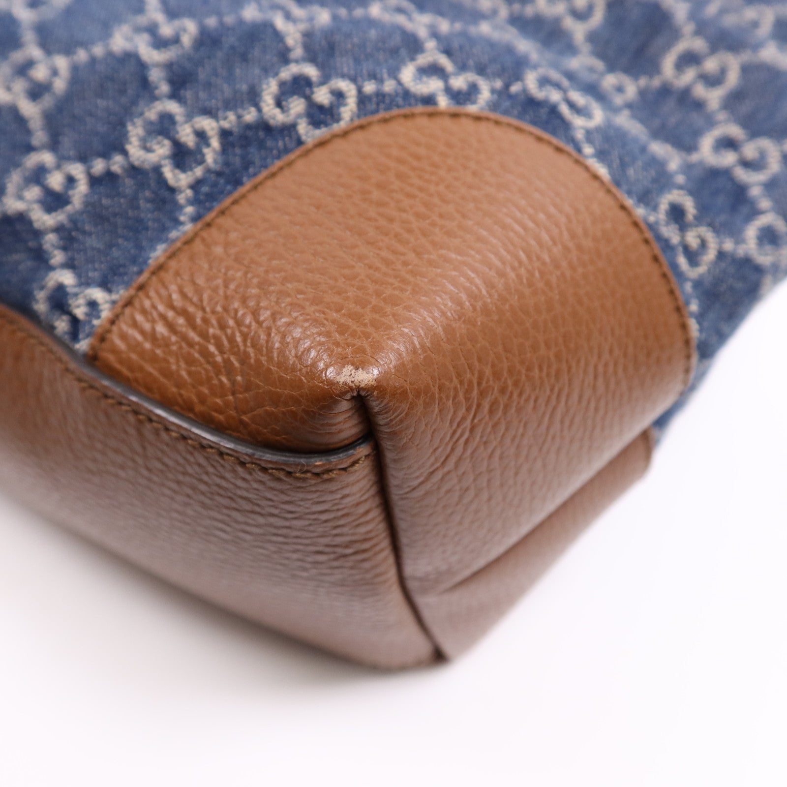 GUCCI 牛仔布Tote Bag金扣手挽袋