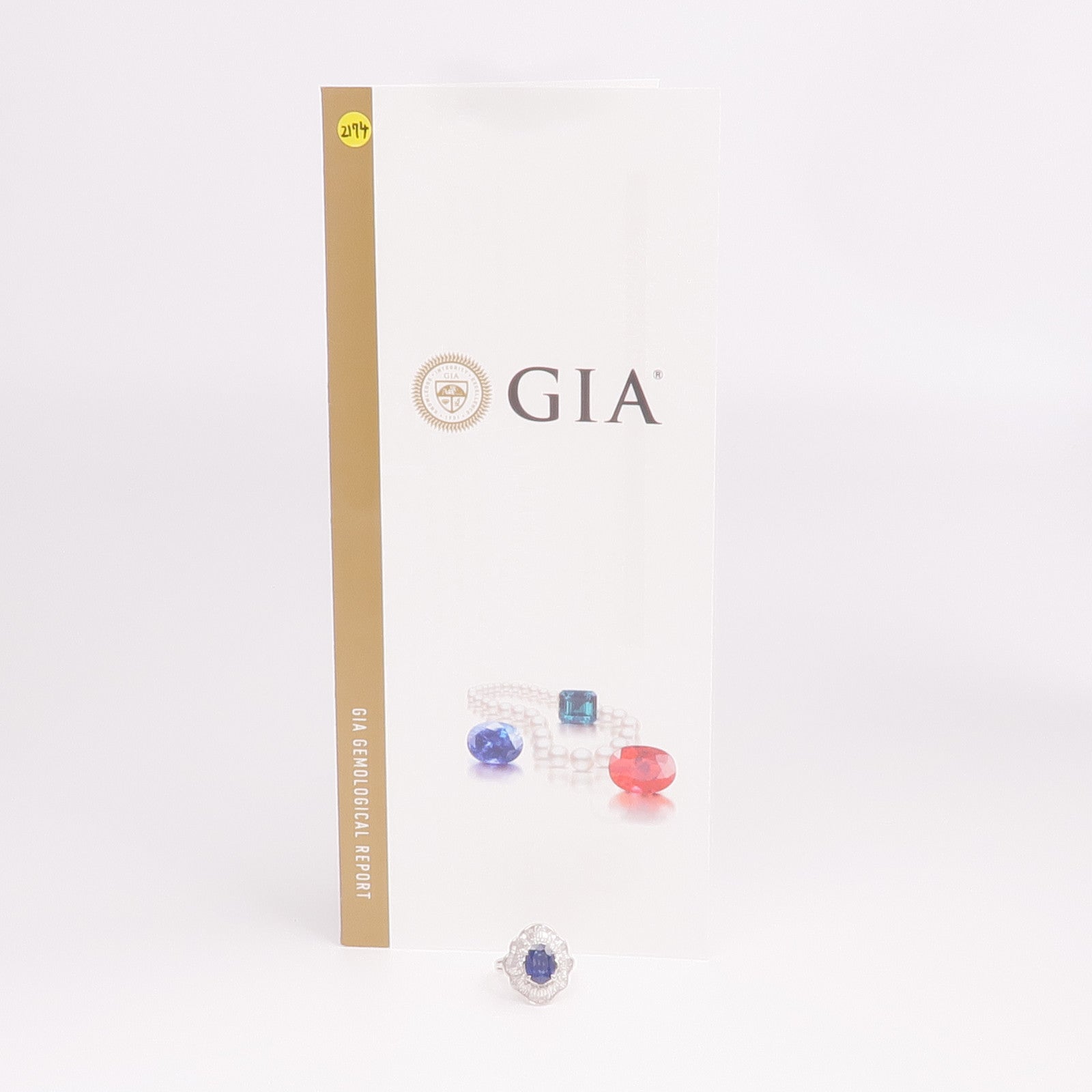 JEWELRY PT900鉑金Sapphire Diamond Ring藍寶石/鑽石戒指US#6.25