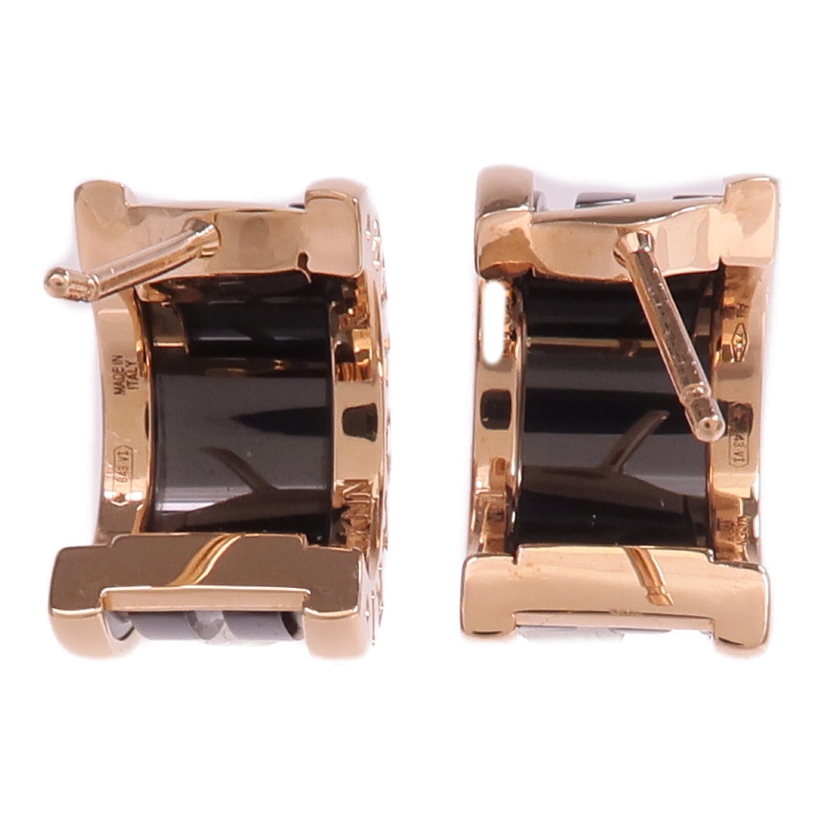 BVLGARI 18K玫瑰金/陶瓷B.zero1 Earrings耳環