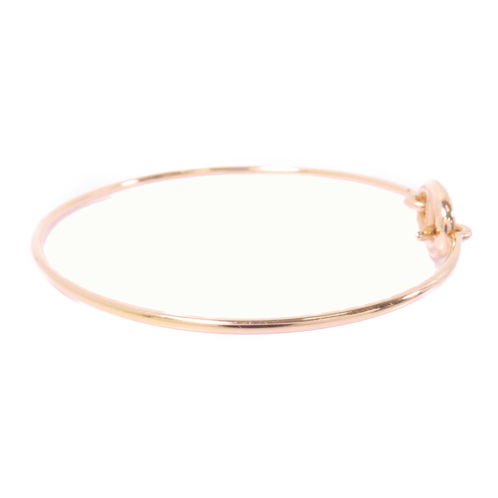 HERMES 18K玫瑰金Ronde Chaine Bracelet手鐲金色