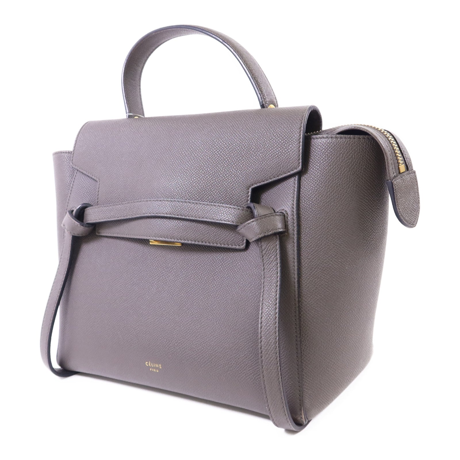 CELINE 牛皮皮革Micro Belt Bag金扣手挽肩背兩用袋