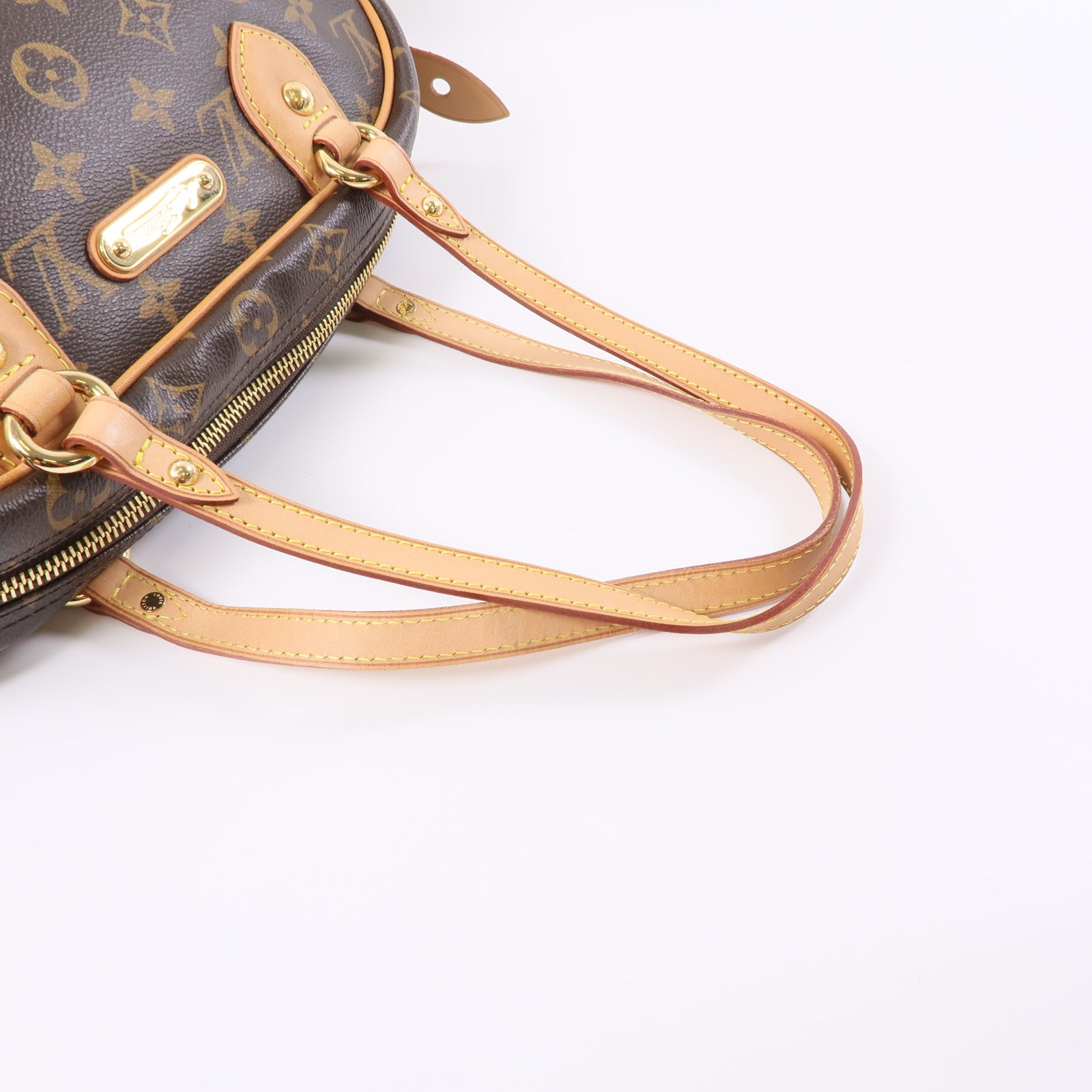 LOUIS VUITTON Monogram Montorgueil PM金扣肩背袋棕色