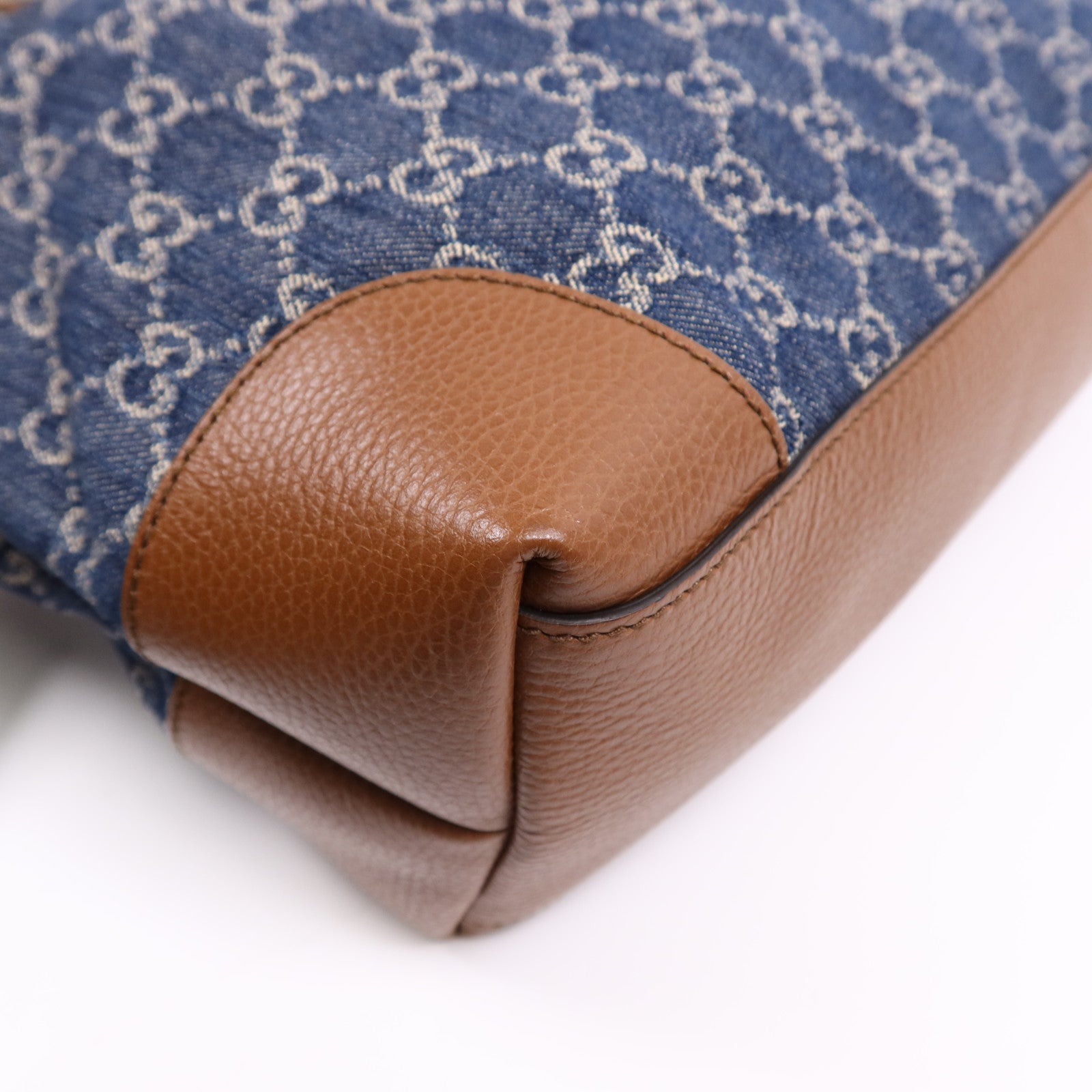 GUCCI 牛仔布Tote Bag金扣手挽袋