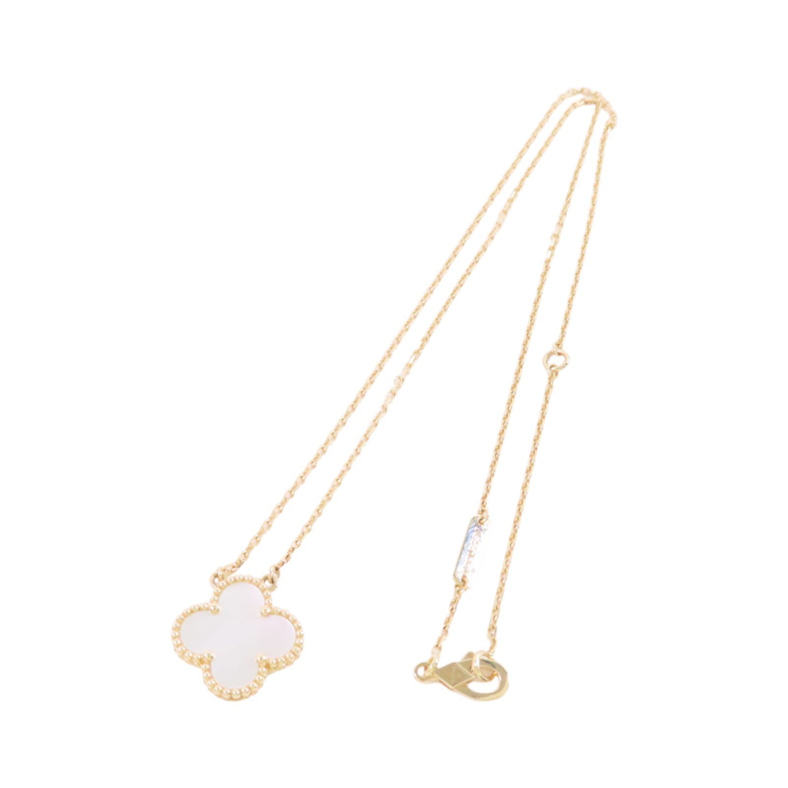 Van Cleef & Arpels 18K玫瑰金/珍珠母Vintage Alhambra MOP Pendant Necklace項鏈