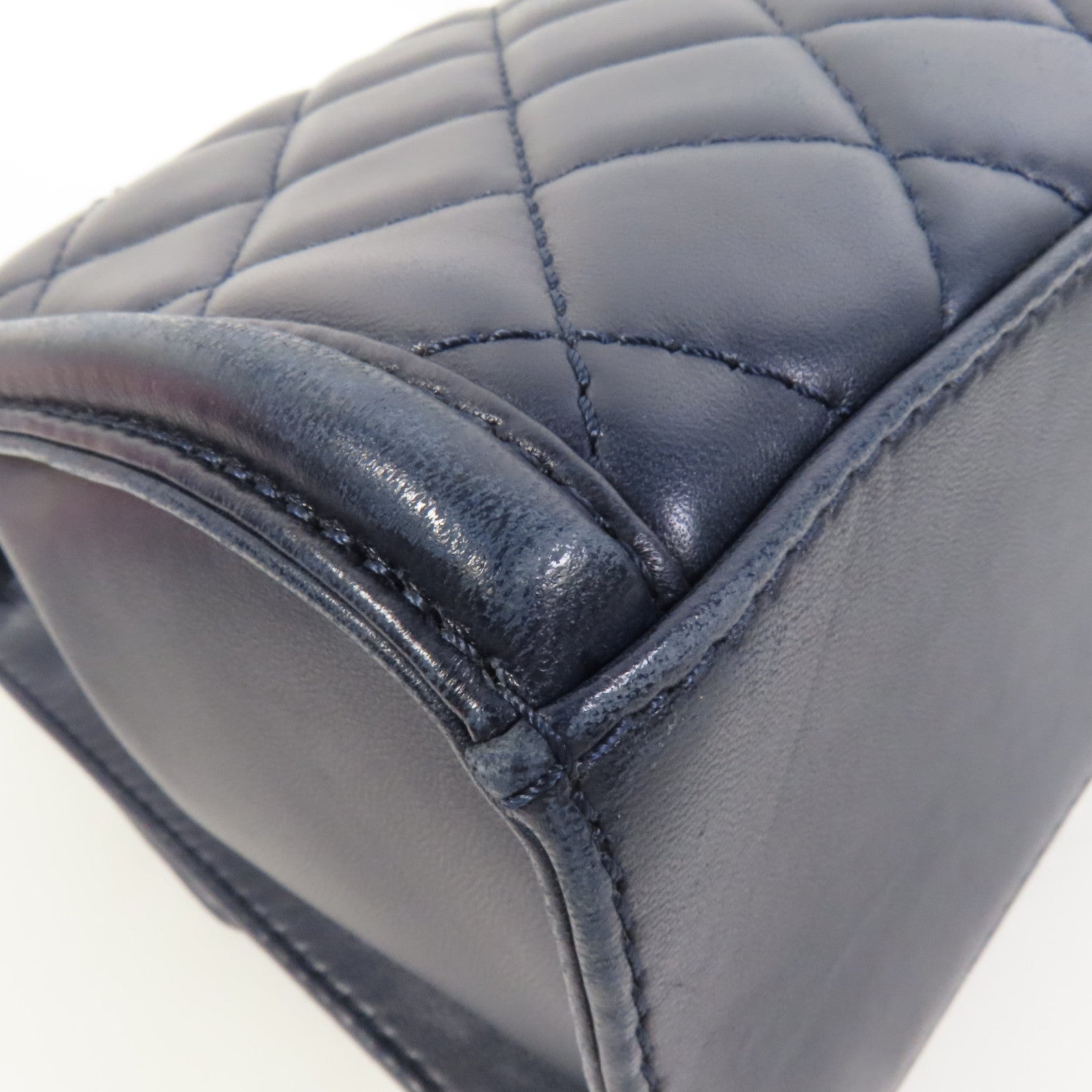 CHANEL 羊皮皮革Chain Shoulder銀扣鏈帶肩背袋