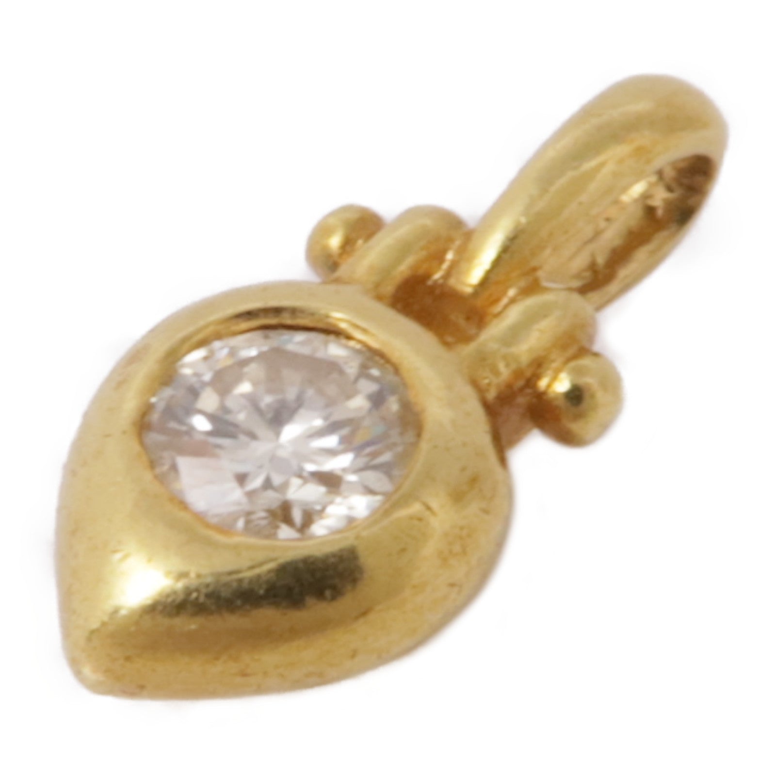 JEWELRY 18K黃金Diamond Pendant Top鑽石吊墜