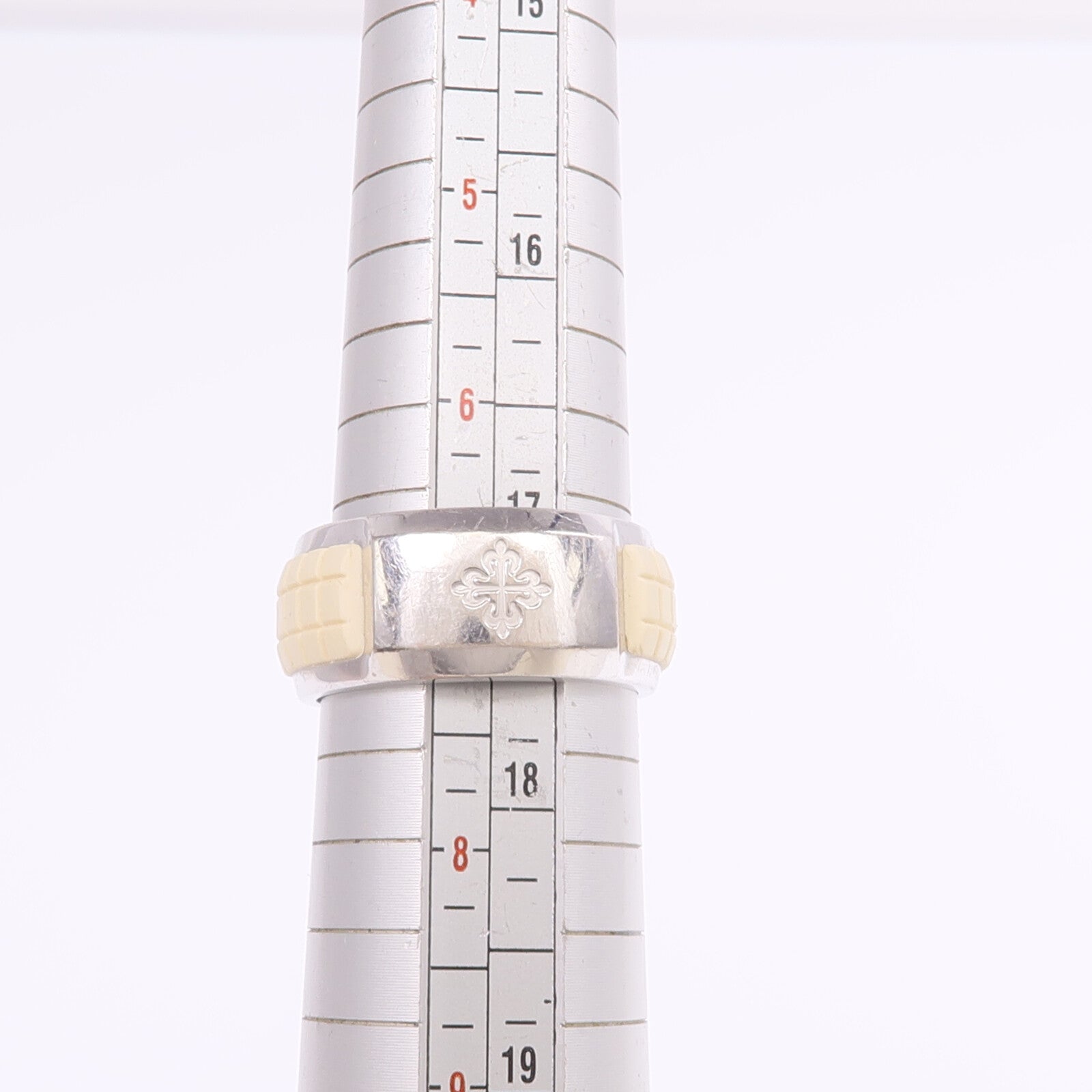 JEWELRY 18K白金/橡皮Aquanaut Luce Rubber Ring鑽石戒指US#7.25