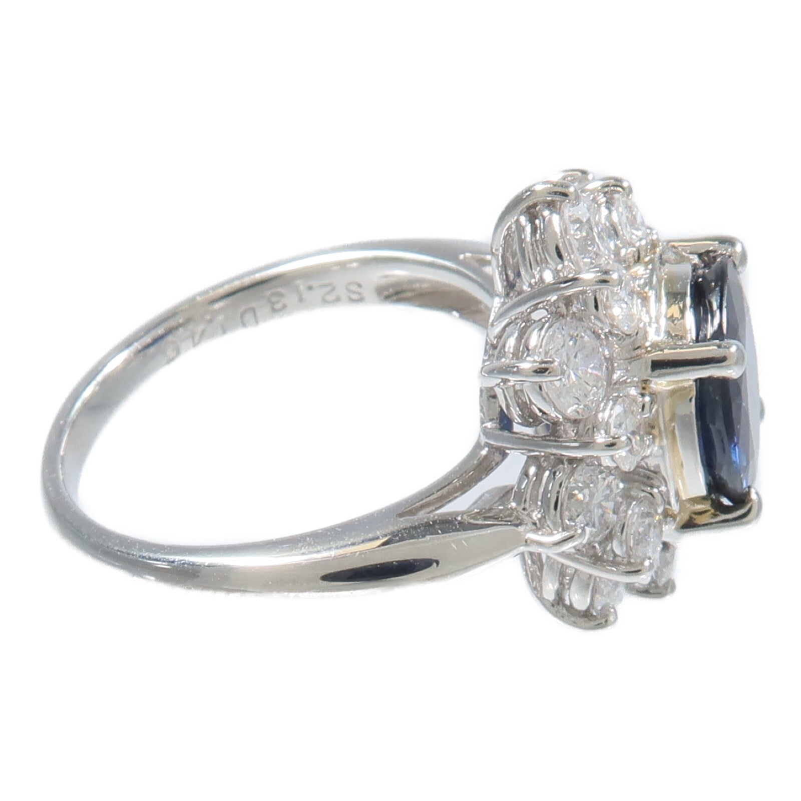 JEWELRY PT900鉑金Sapphire Diamond Ring藍寶石/鑽石戒指