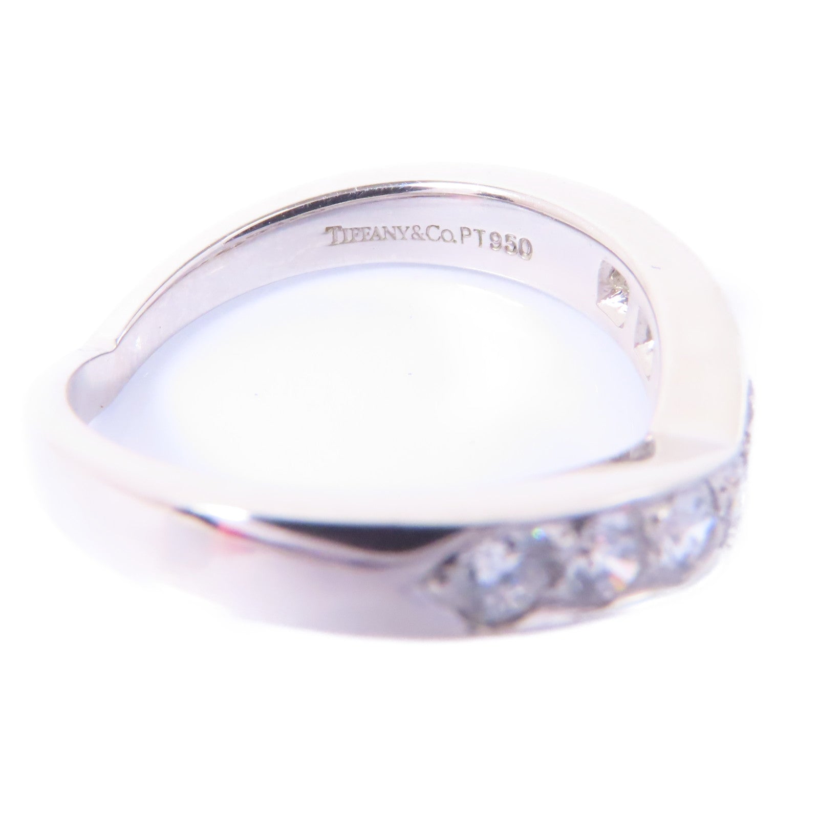TIFFANY＆CO PT950鉑金Diamond Ring鑽石戒指US#4