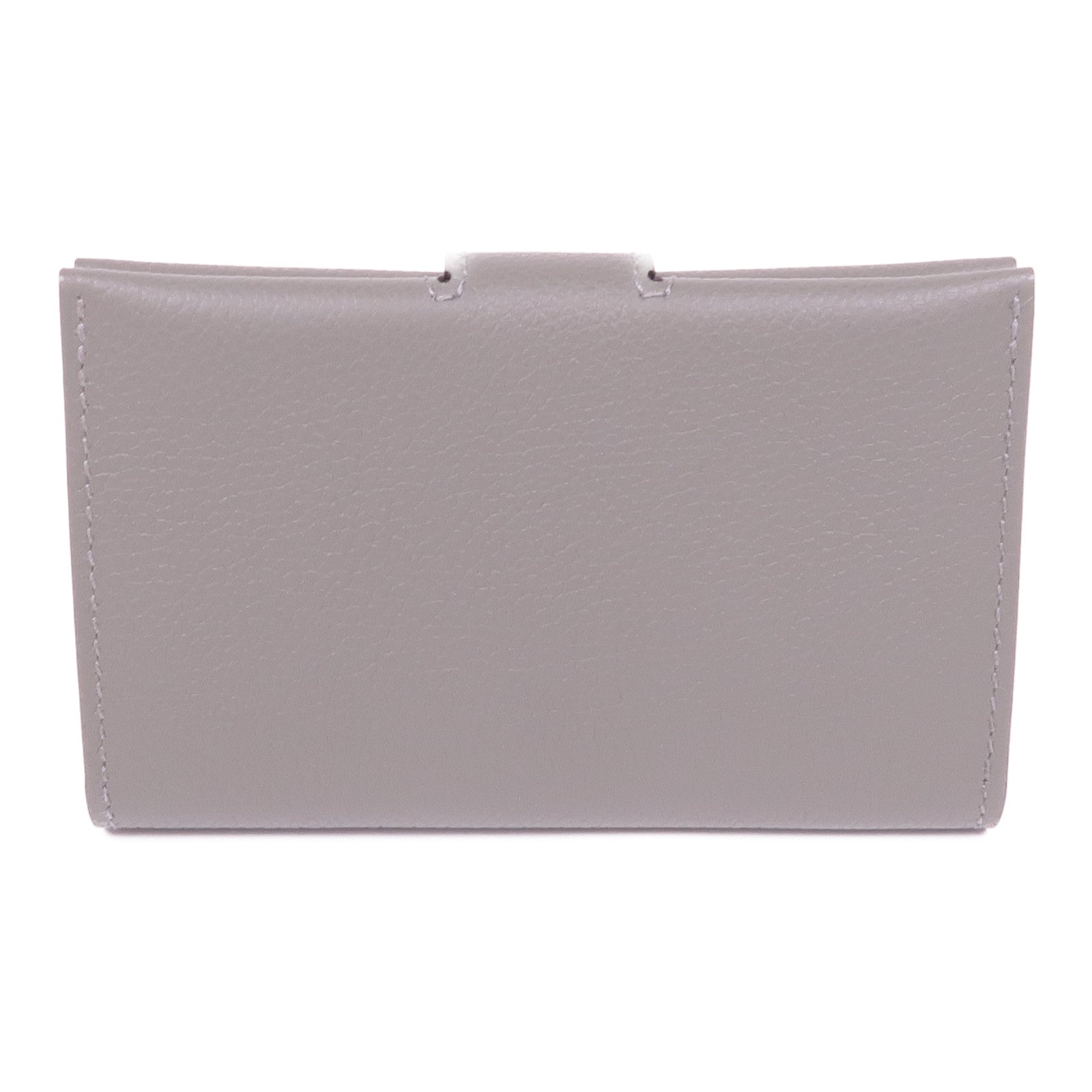HERMES Evercolor皮革Porte-Cartes銀扣卡片套Gris Meyer