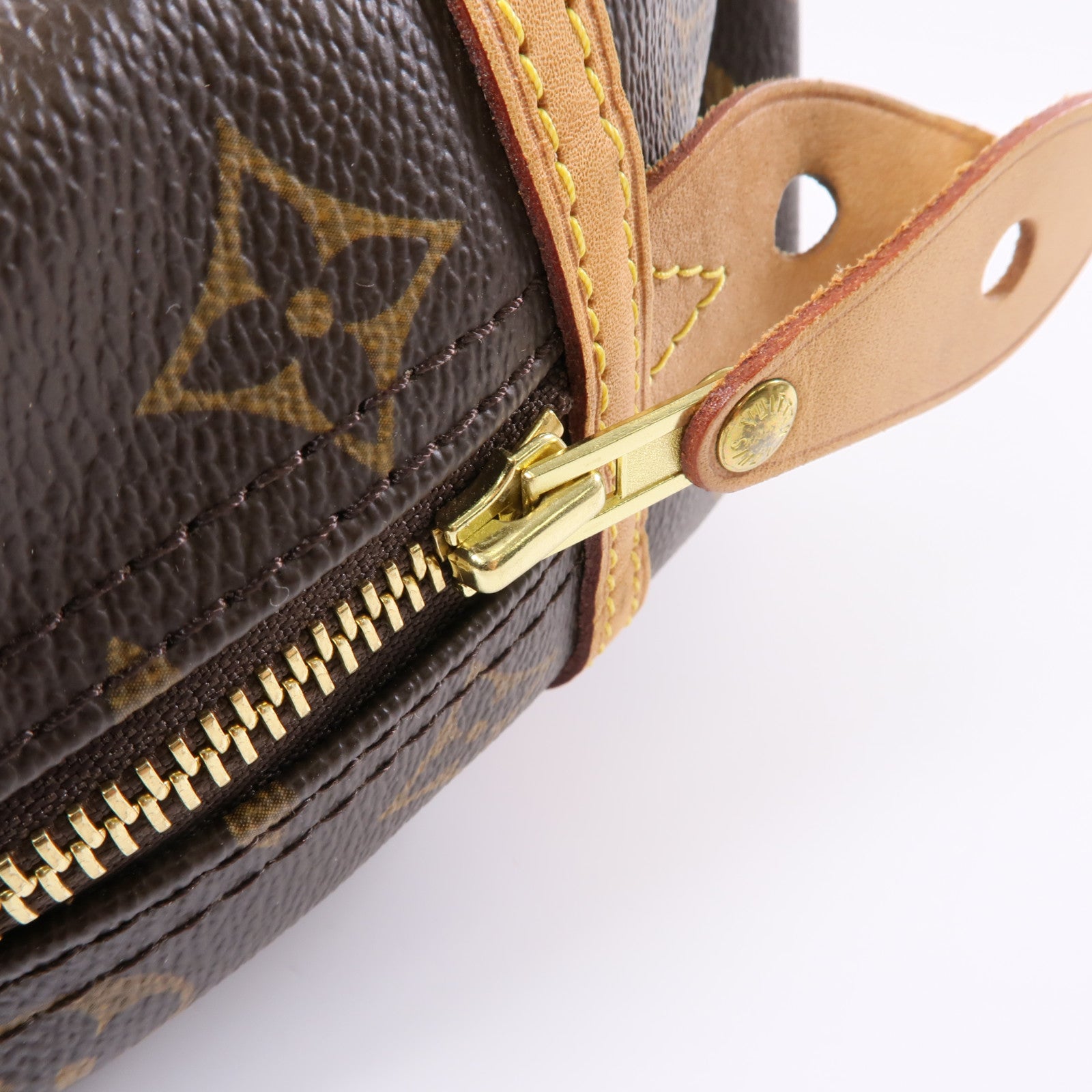 LOUIS VUITTON Monogram Montorgueil PM金扣肩背袋棕色