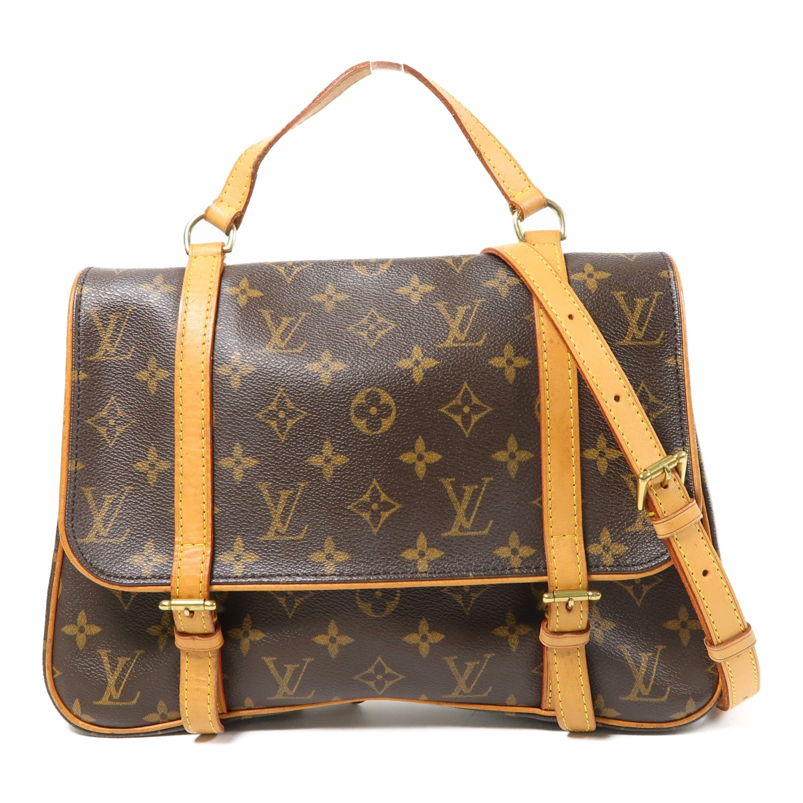 LOUIS VUITTON Monogram Sac Marelle A Dos金扣手挽肩背兩用袋啡色