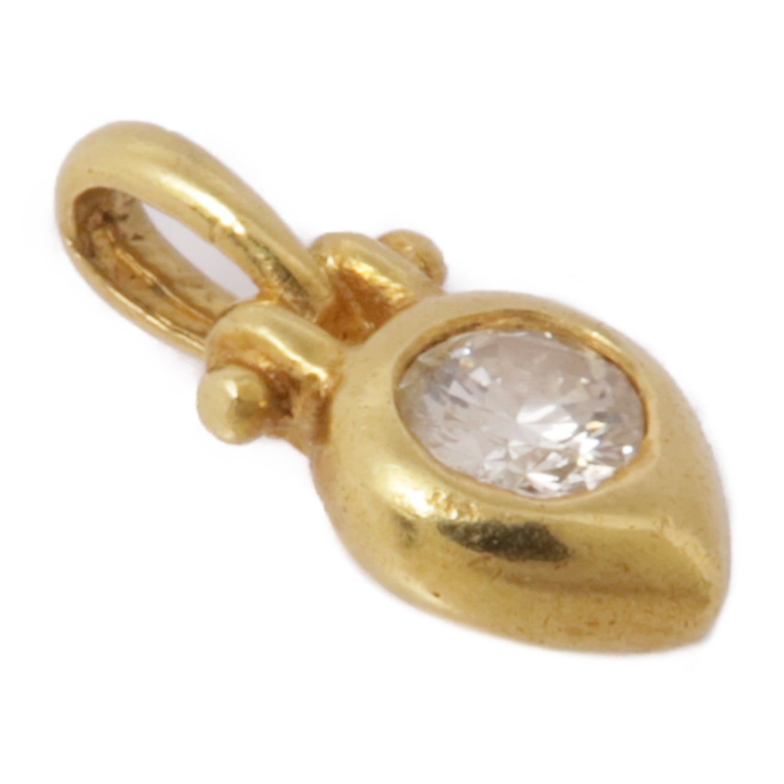 JEWELRY 18K黃金Diamond Pendant Top鑽石吊墜