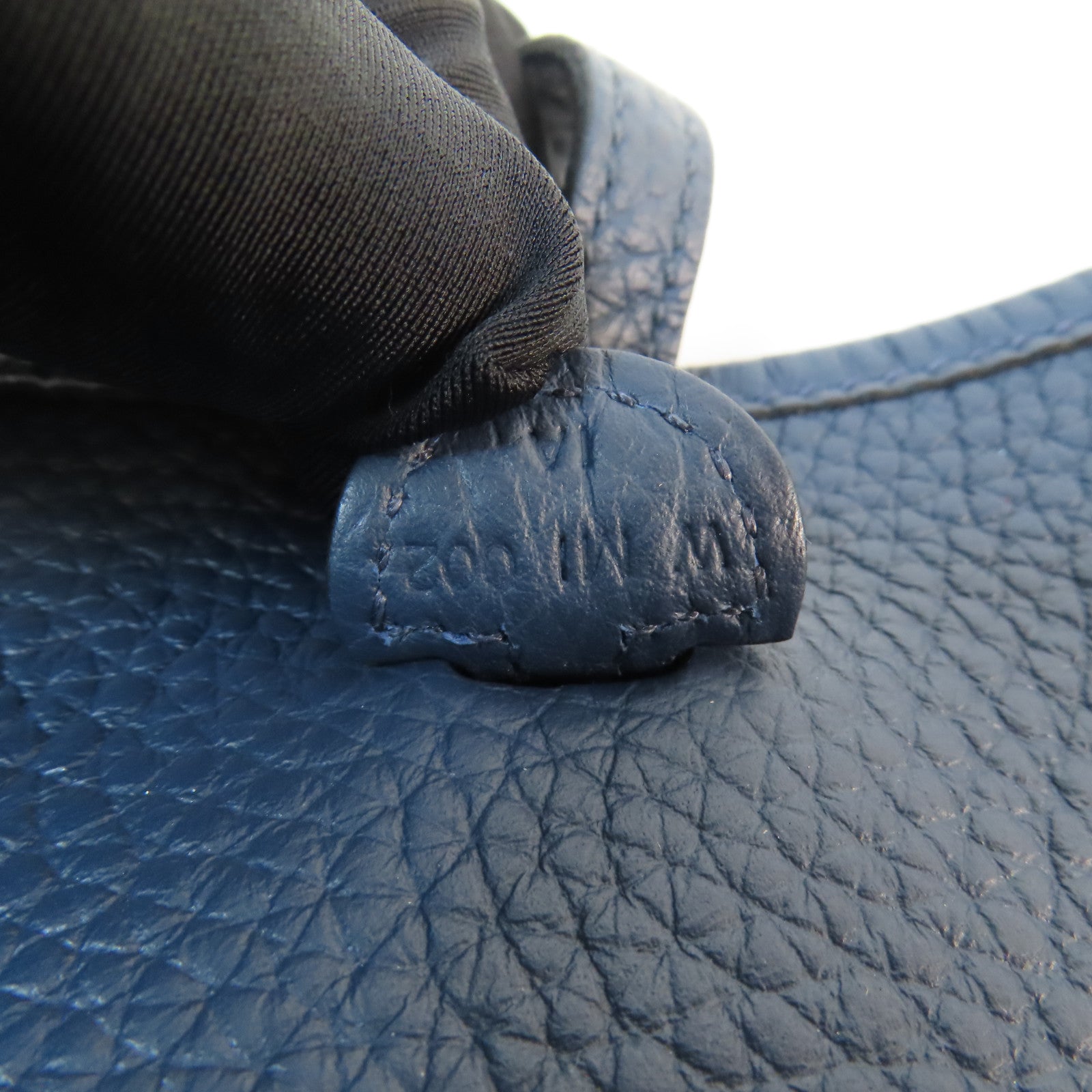 HERMES Clemence皮革Evelyne TPM金扣肩背袋Bleu De Prusse