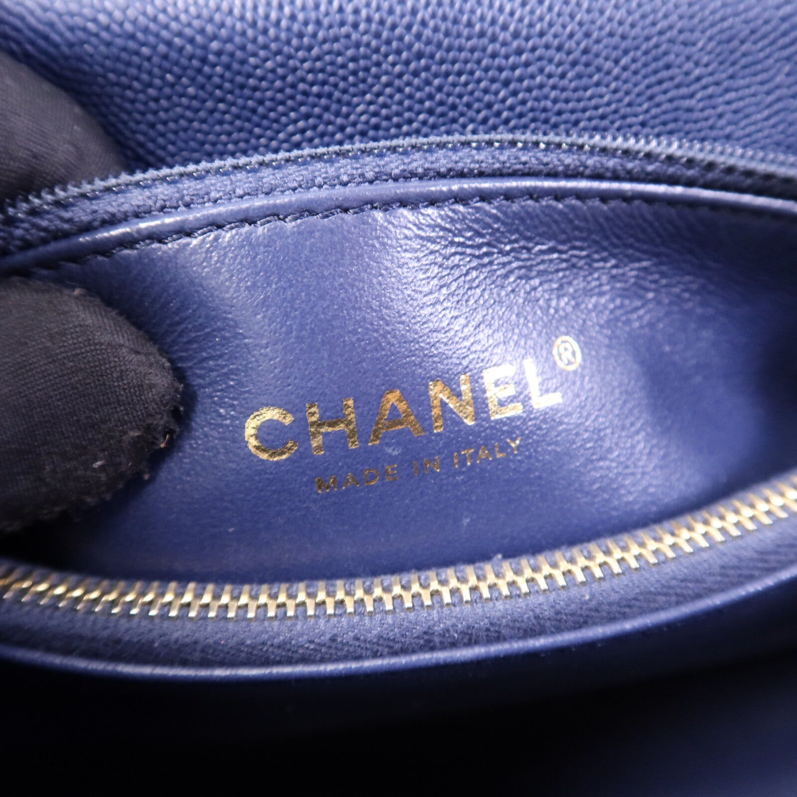 CHANEL 牛皮/蜥蜴皮革Coco Handle Medium金扣手挽肩背兩用袋