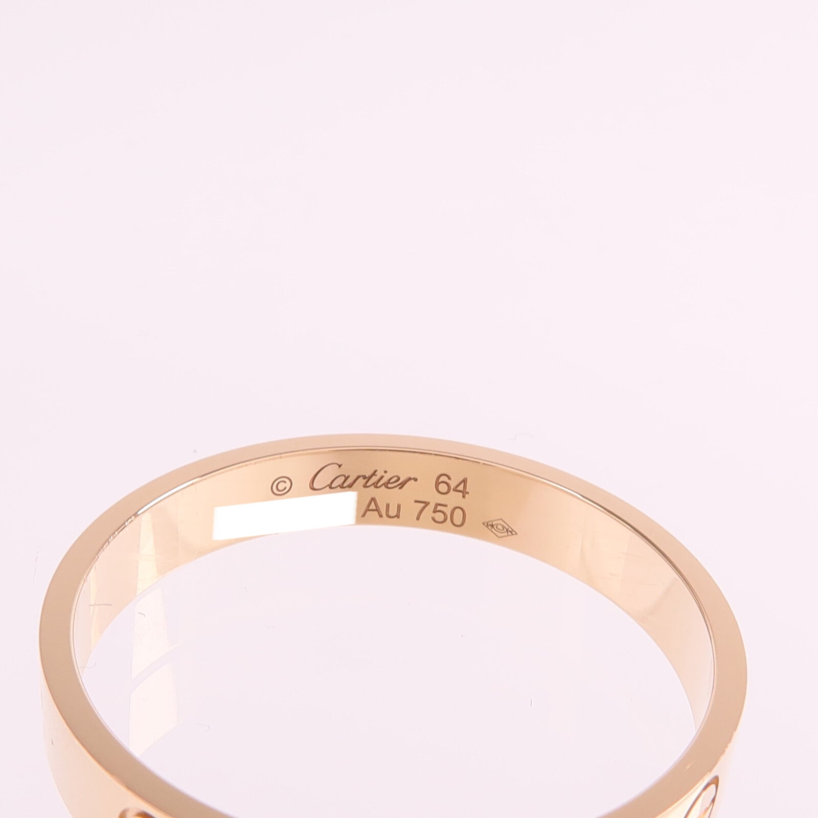 CARTIER 18K玫瑰金Mini Love Ring戒指Cartier#64/US#10.75