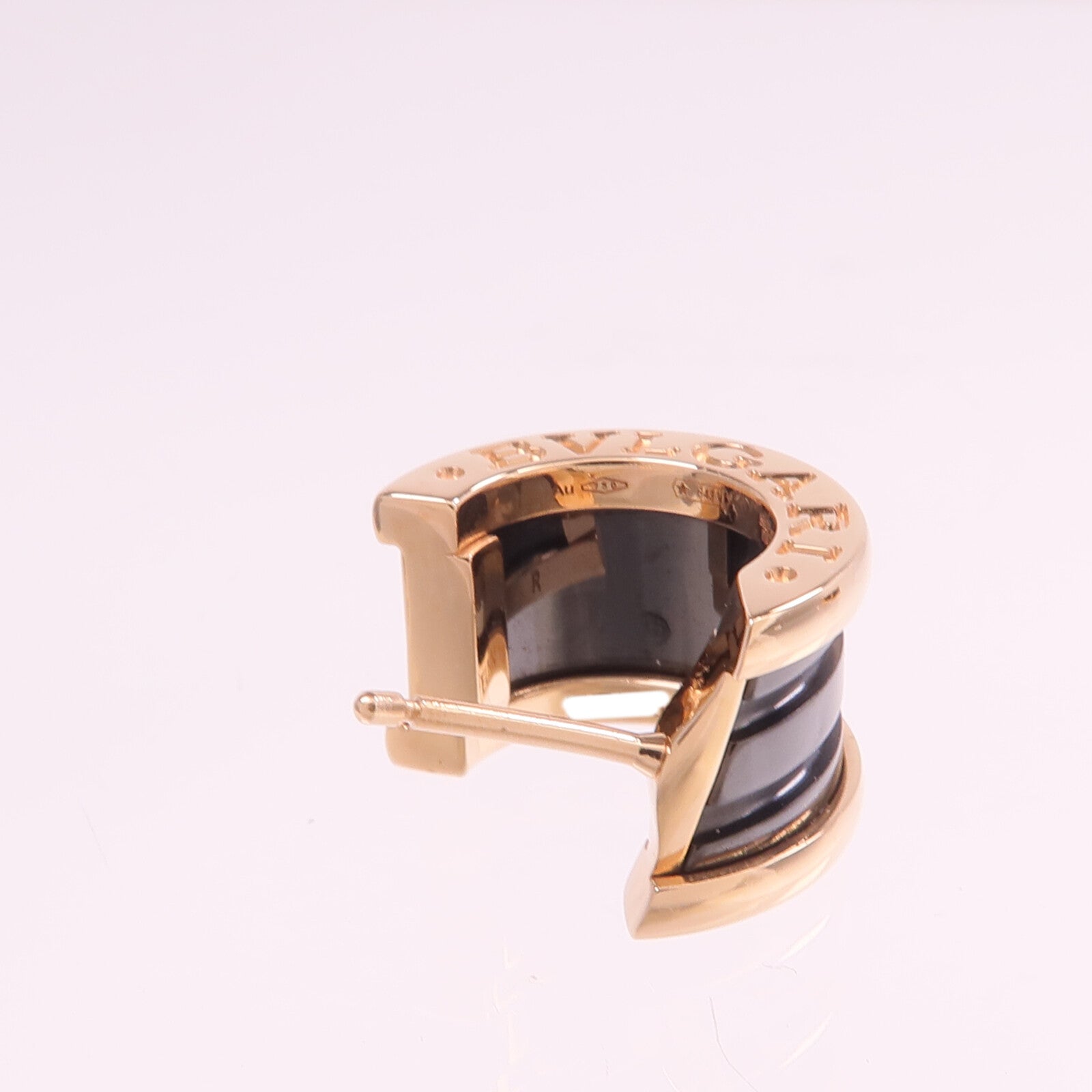 BVLGARI 18K玫瑰金/陶瓷B.zero1 Earrings耳環